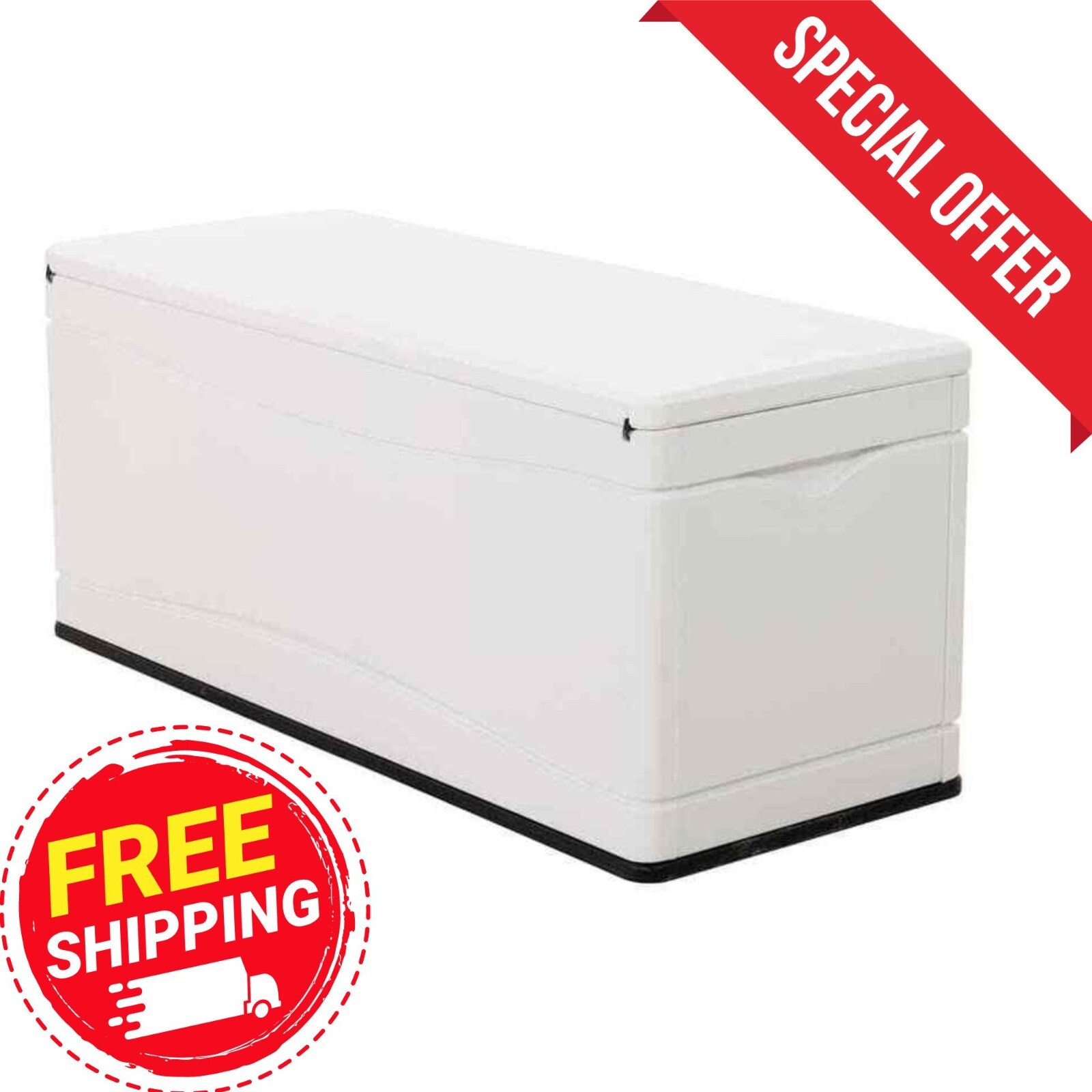 Resin Marine Dock Box Weather-Resistant with Handles and Lid Durable 130 Gal.