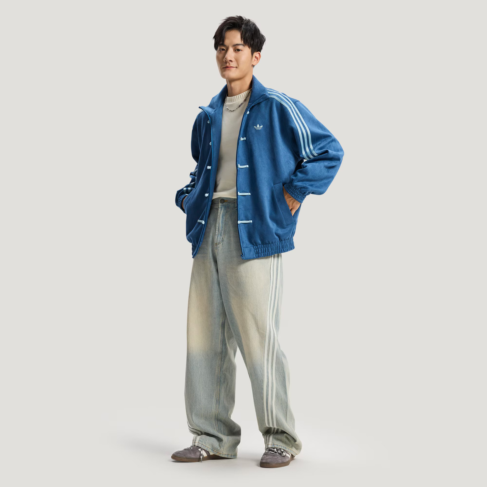 Adidas ORIGINALS CTT Chinese Jacket Blue Unisex NEW RARE LIMITED EDITION Size L