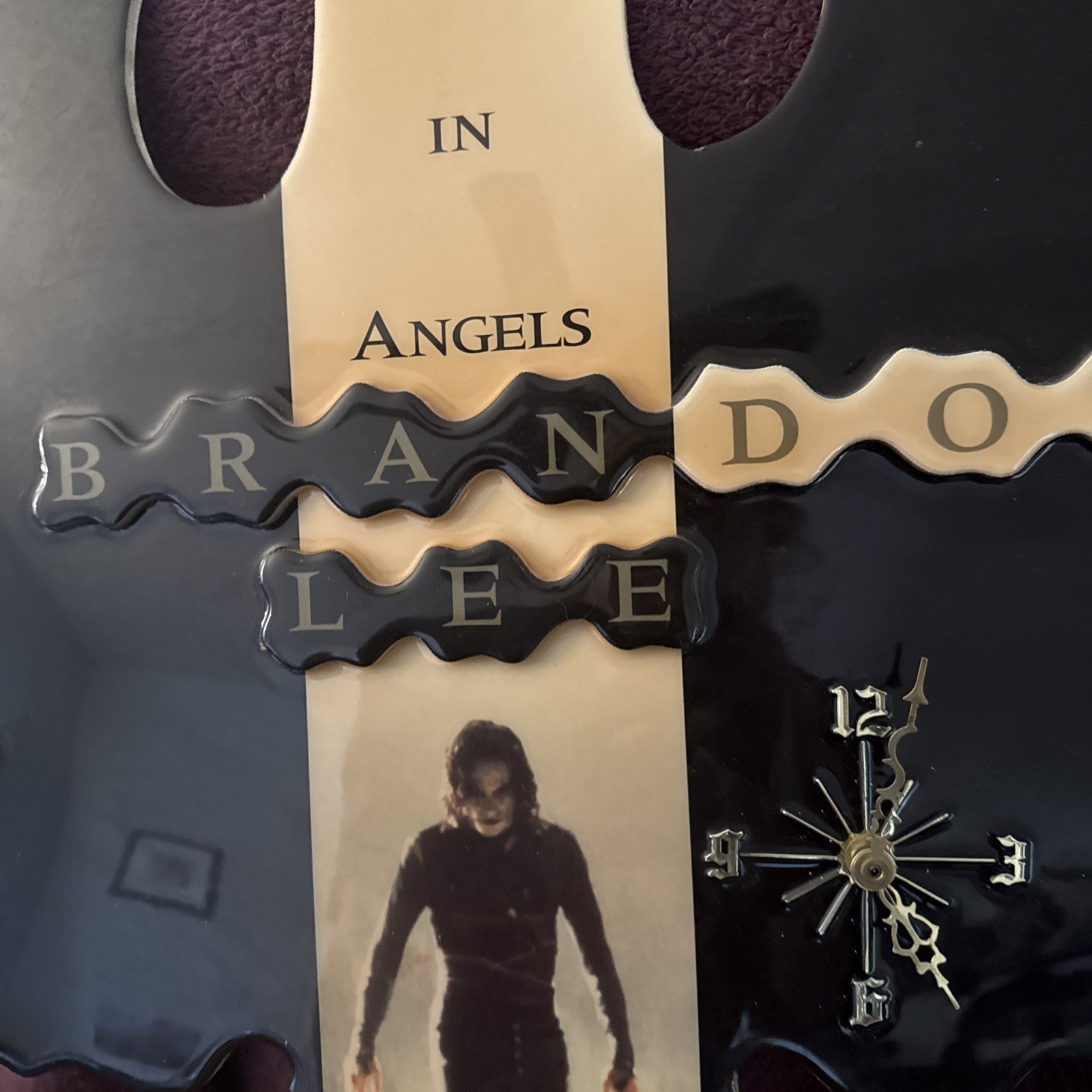 Vintage RARE! THE CROW B.Lee,Bel In Angels plastic top card board Poster Lg 28”￼