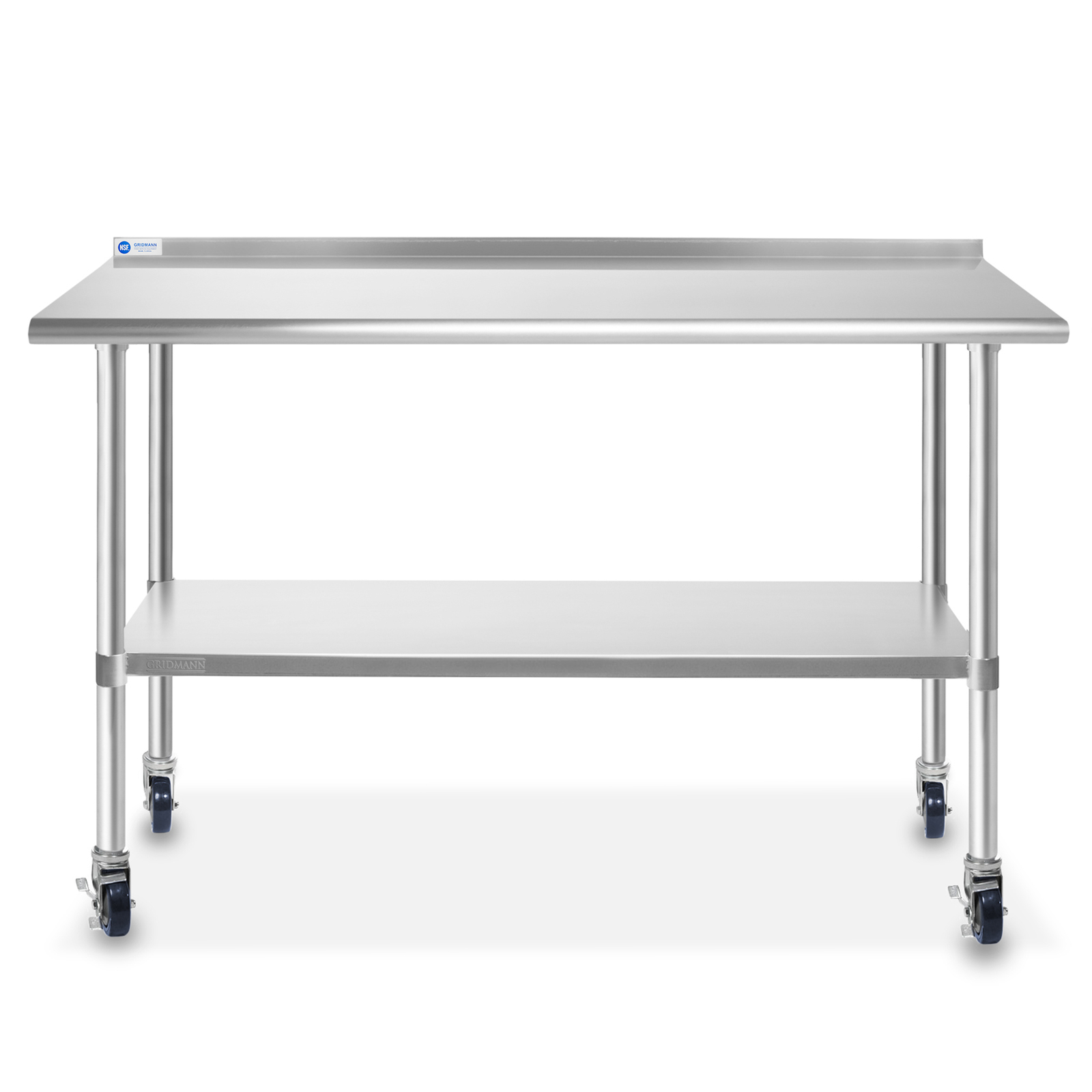 Stainless Steel 24" x 60" NSF Kitchen Restaurant Prep Table w Backsplash Casters
