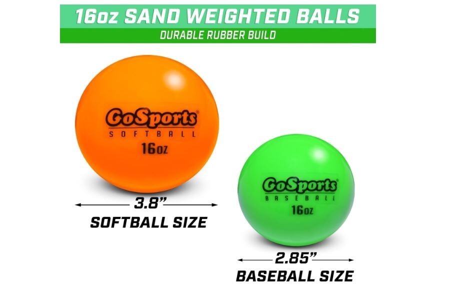 Weighted Training Ball Set Hitting/Pitching Softball Heavy Duty 6 Pack Orange