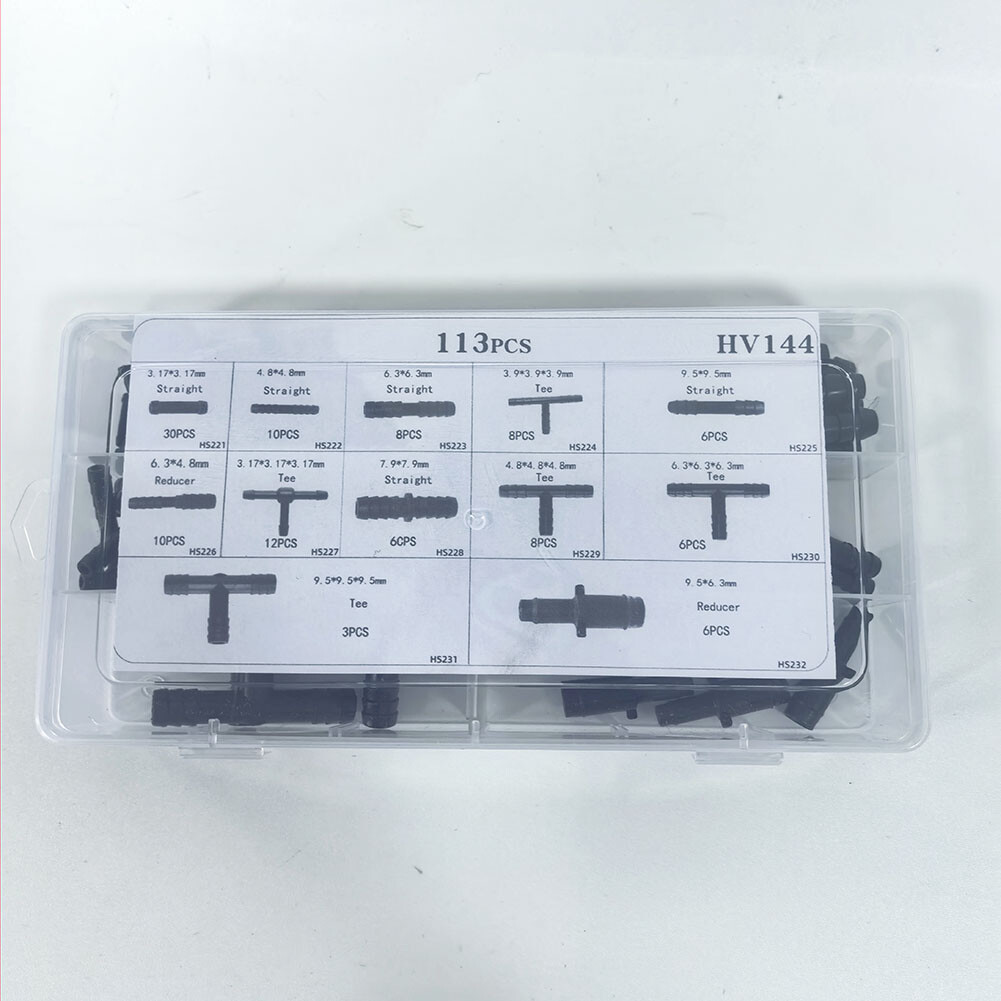 5FT 3 4 5 6 8 10mm Auto Car Vacuum Silicone Hose Line Pipe Tube Kit +Connectors