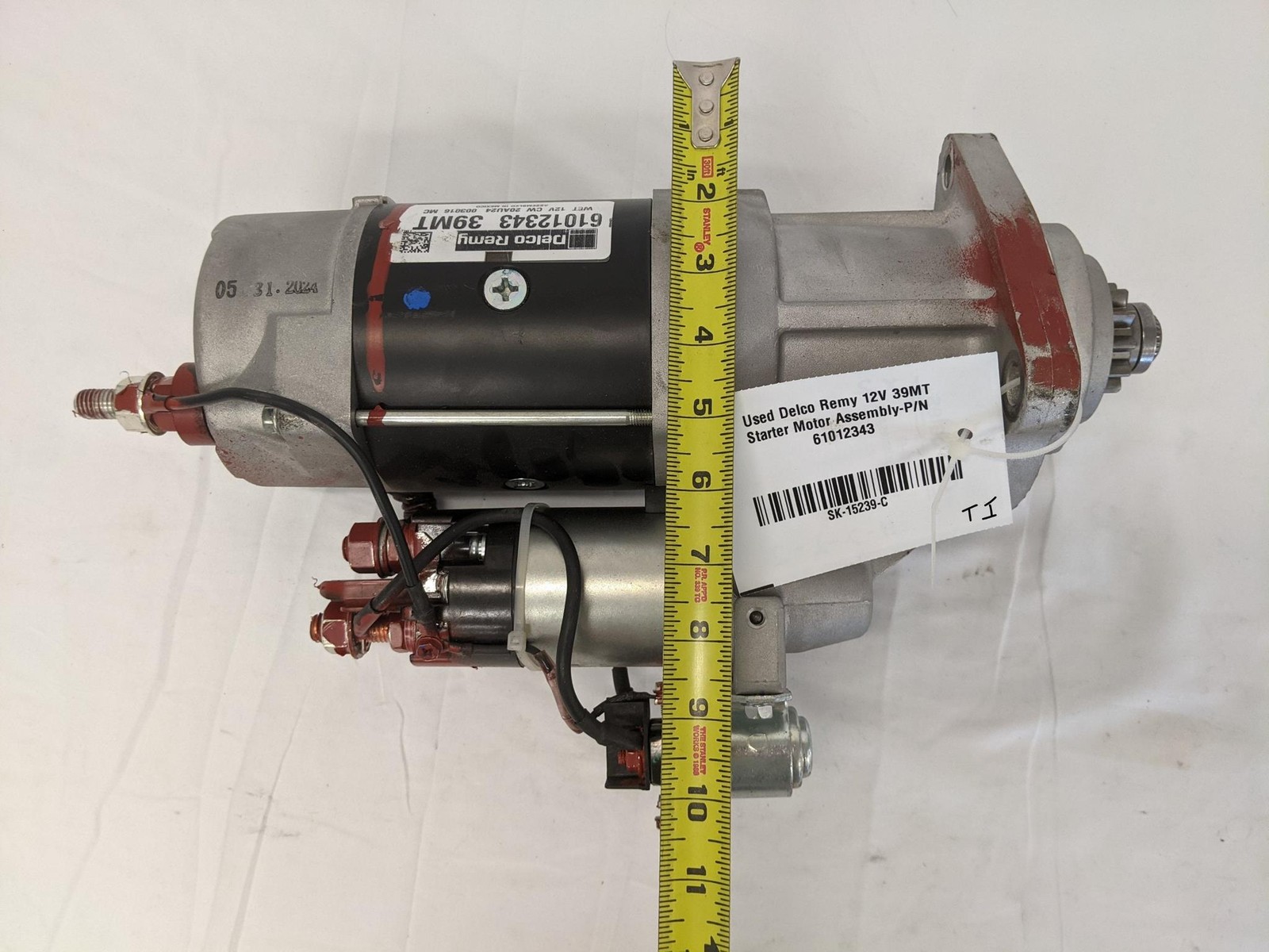 Used Delco Remy 12V 39MT Starter Motor Assembly-P/N 61012343