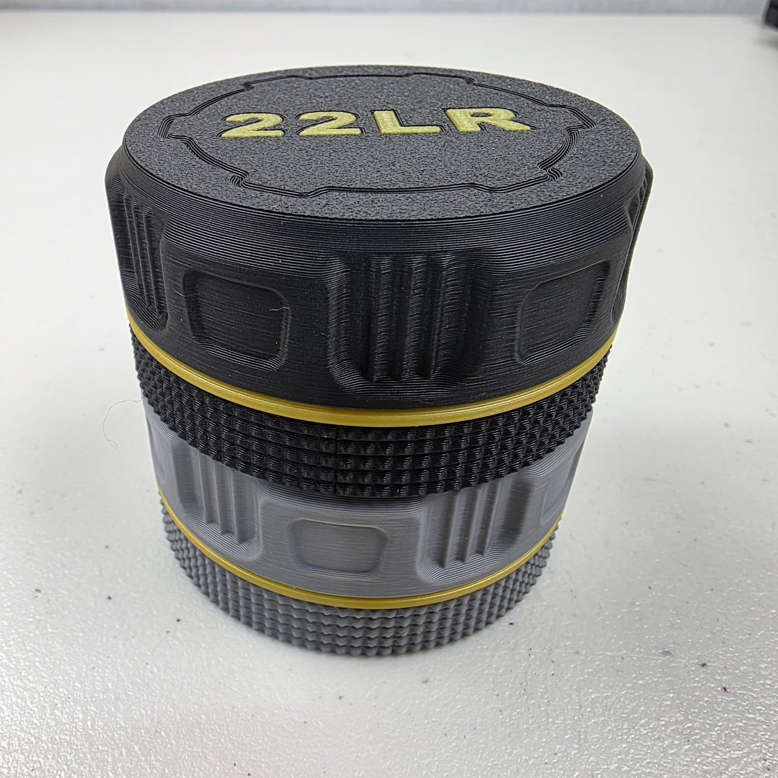 22 LR Mini Ammo Box Storage Case Container 55 Rounds with Screw On Lid - 3 Pack