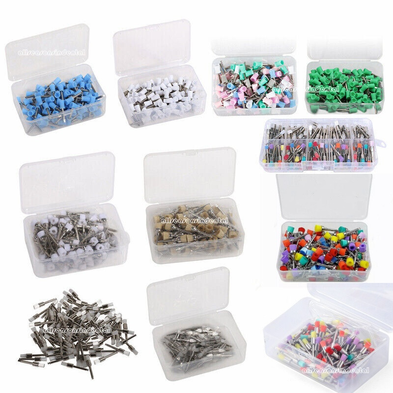 Dental Latch/Tapered Rubber Bristle Polishing Cups&Brushes Tooth Prophy Polisher