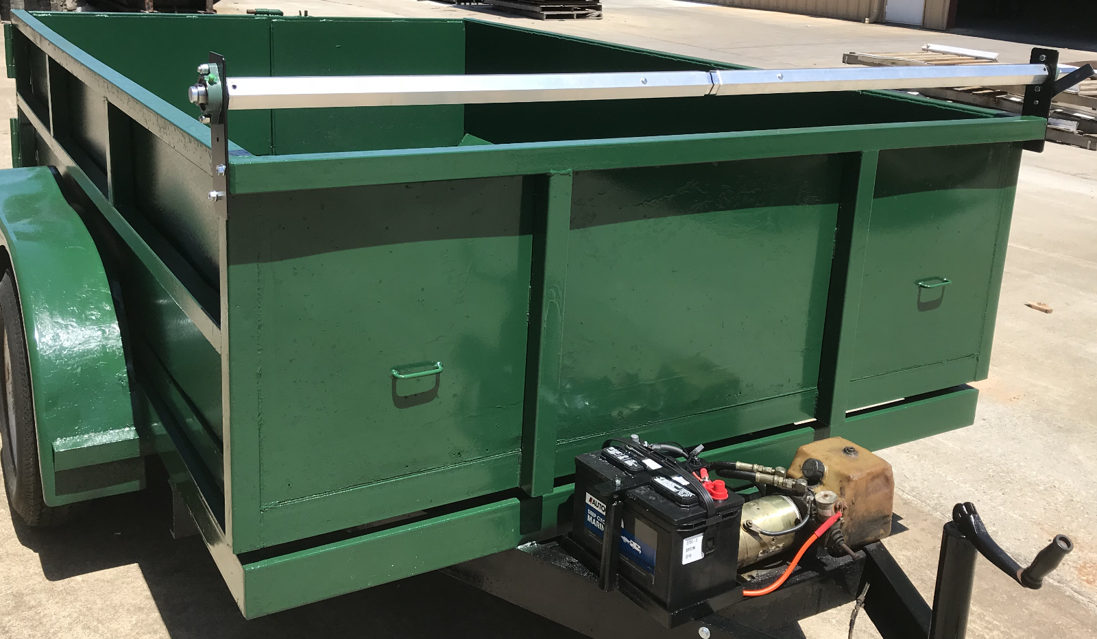 Dump Trailer Tarp System. Manual Dump Truck System