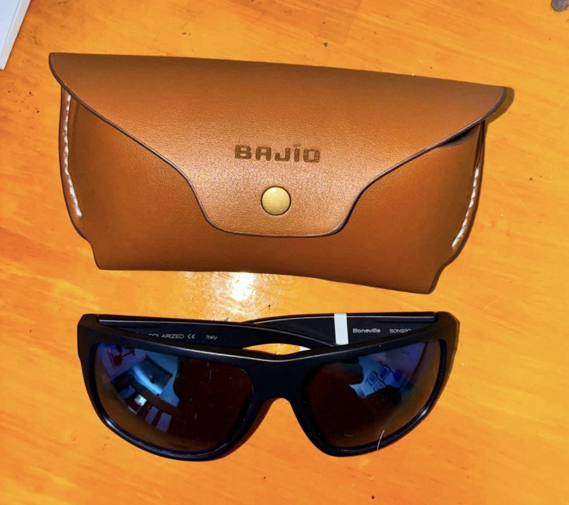 Bajio Boneville Men's Sunglasses Dark Tortoise Matte, Copper Poly