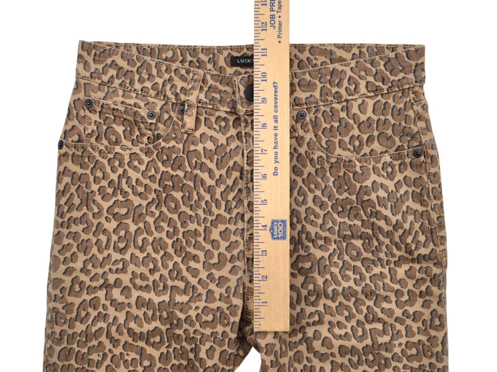 Lucky Brand High Rise Bridgette Slim Jeans Womens Size 6/28 Leopard Print Denim