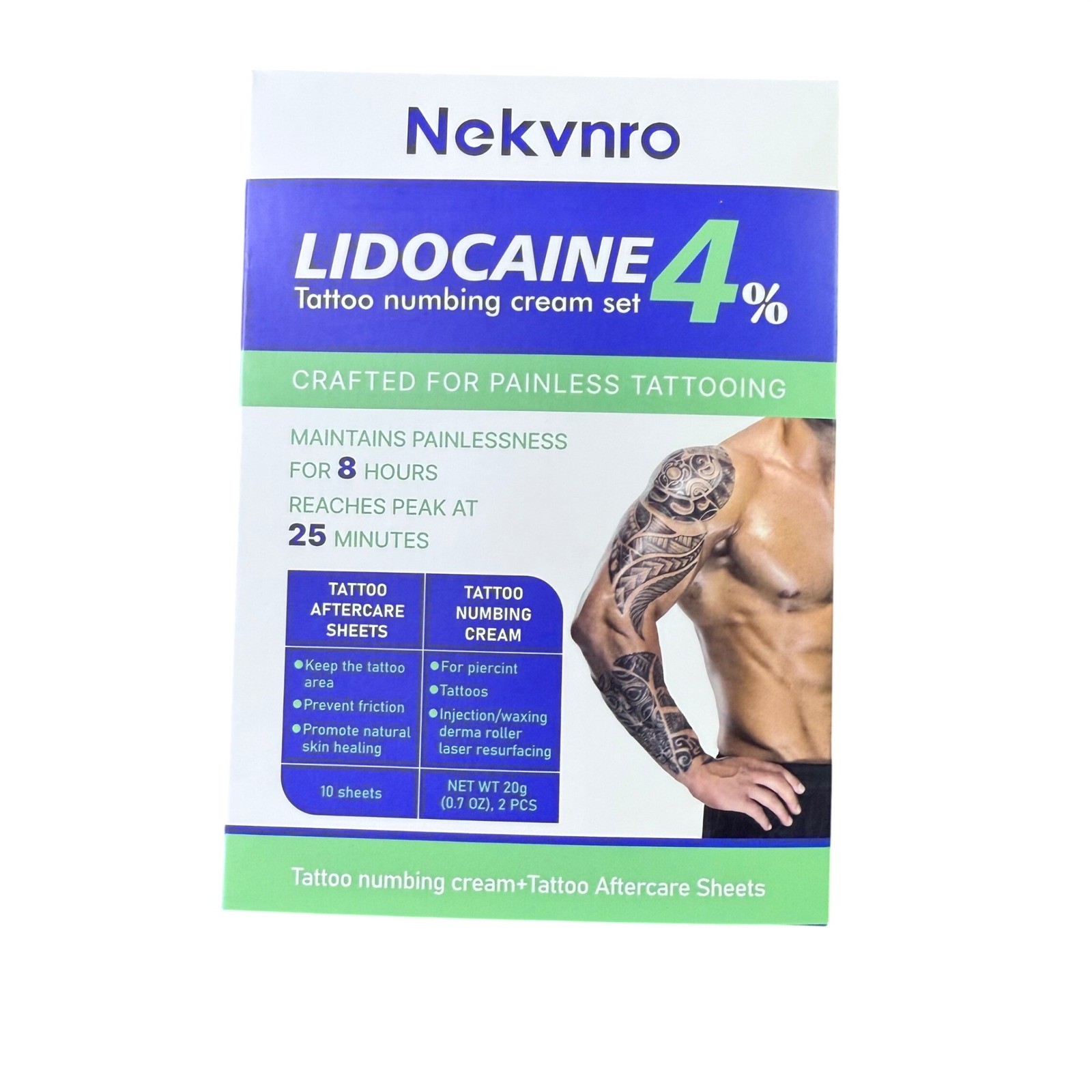 Nekvnro Tattoo Cream Set 4 Tattoo Aftercare Sheets