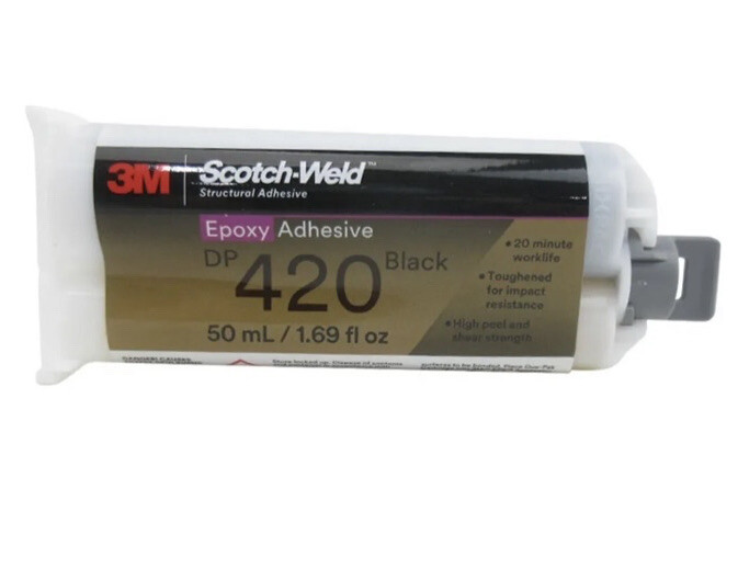 NEW - 3M ScotchWeld Epoxy Adhesive Dp420 Black 50mL - Exp 10/2026 + FREE EPX Tip