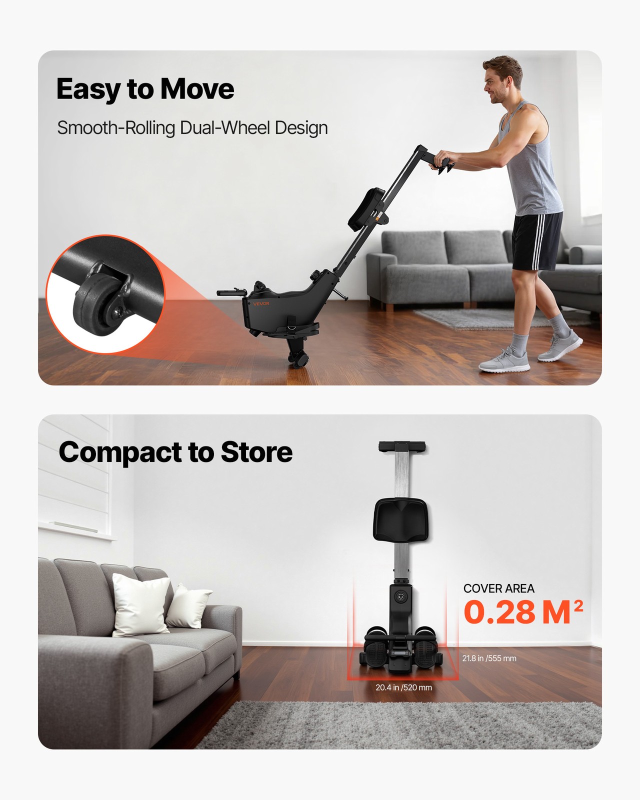VEVOR Quiet Magnetic Rowing Machine Pulley Design 16 Level 350LB Weight Capacity
