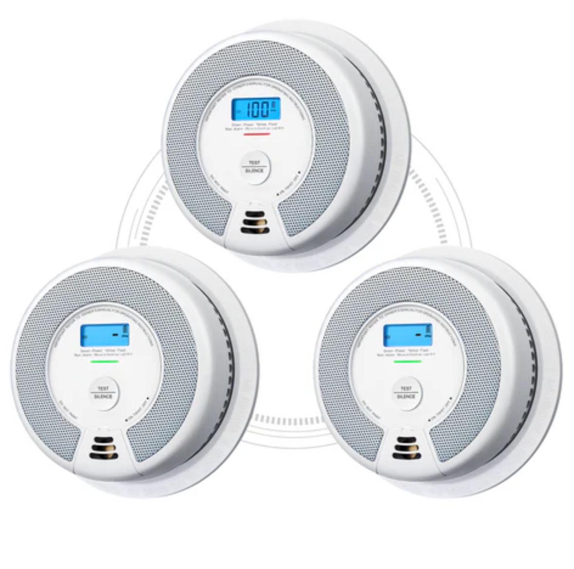 X-Sense SC07-W Wireless Interlinked Combo Smoke & Carbon Monoxide Alarm - 3-Pack
