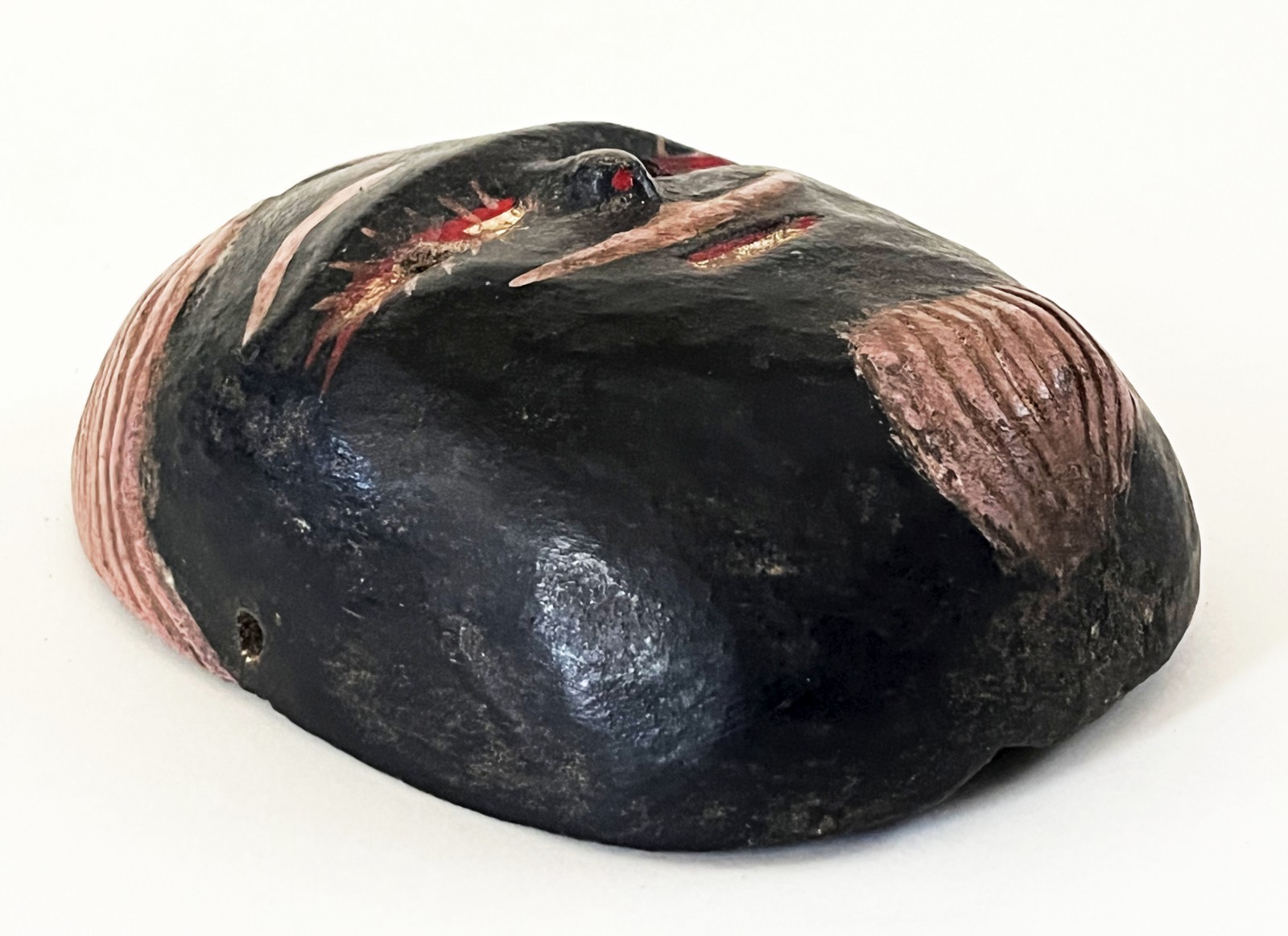 OLD MEXICAN HIDALGO JUANEGRO CUANEGRO JUAN NEGRO FOLK ART HAND CARVED DANCE MASK