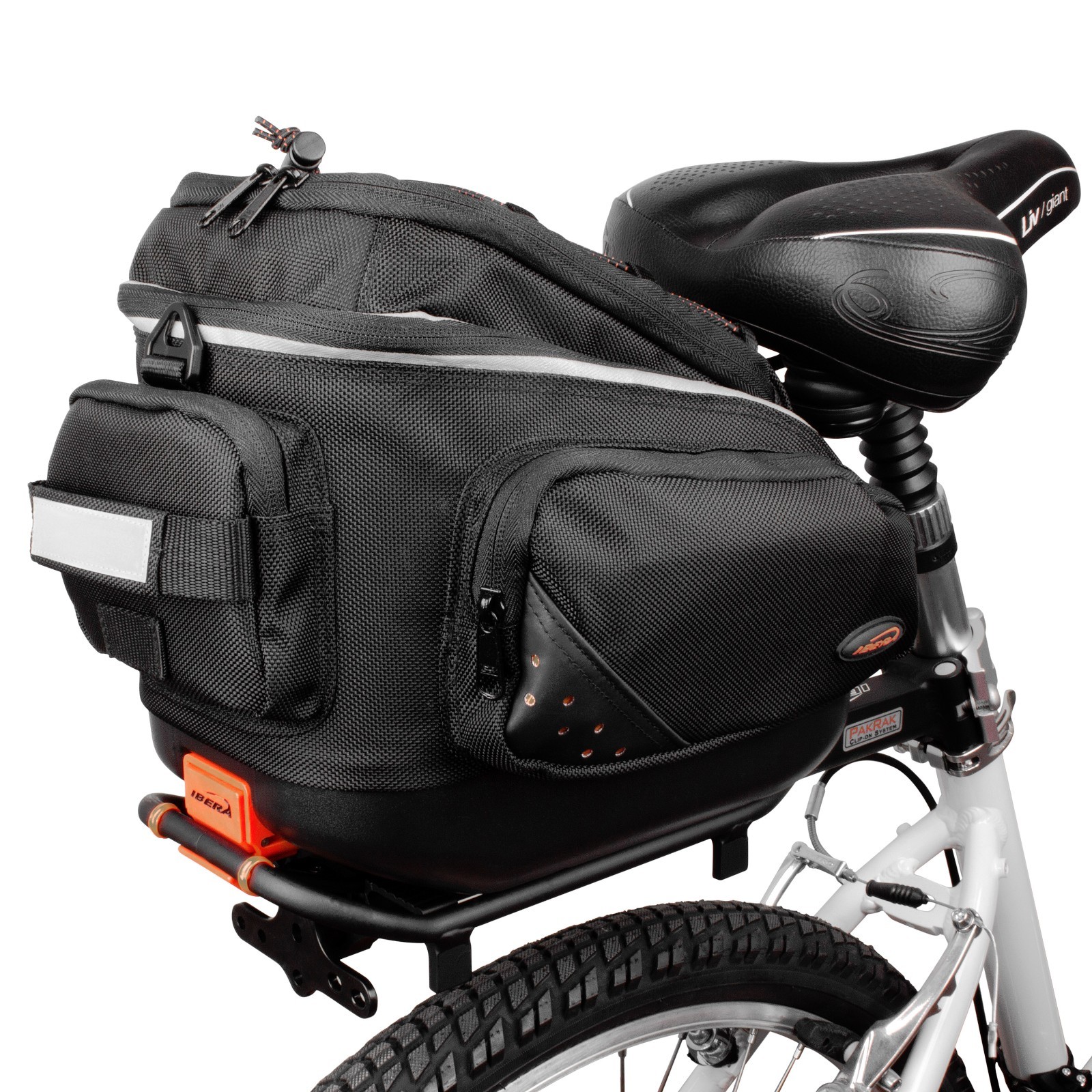 Ibera Bike Trunk Bag Rear Mountain Road Bike Quick-Release Mini Commuter Bag
