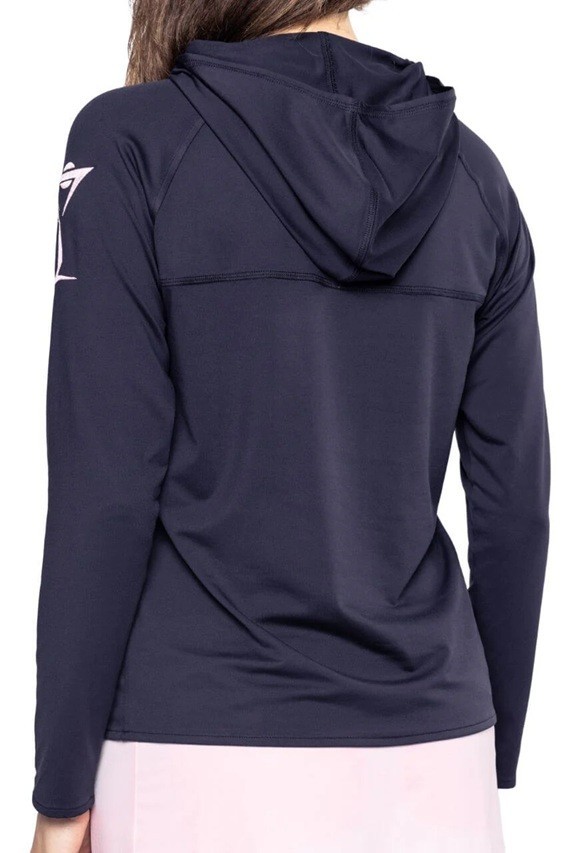 NEW Golftini Martini Hoodie Navy Blue / Pink LARGE Lightweight Stretch