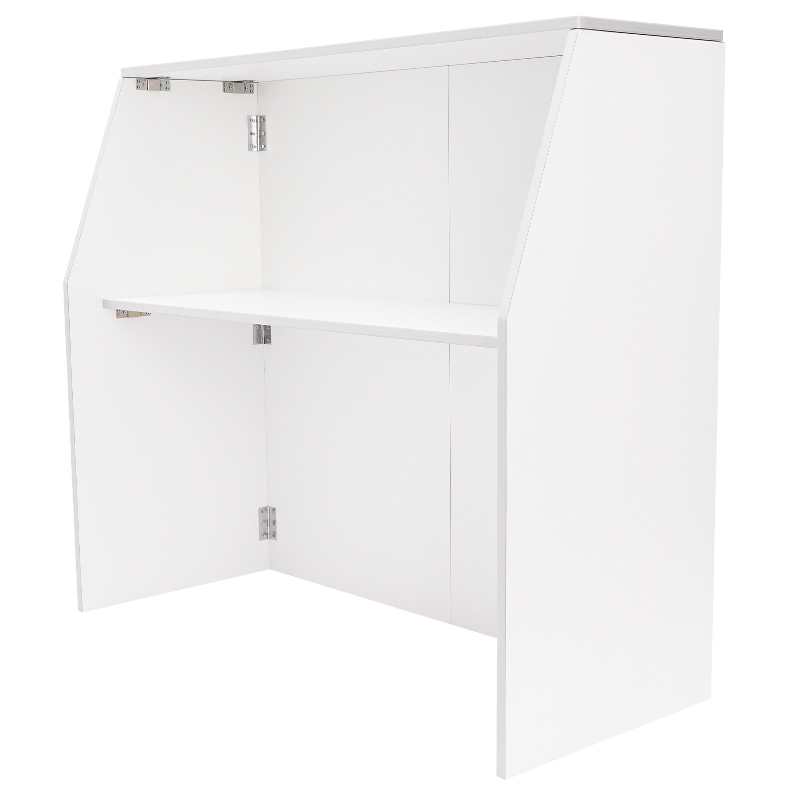 White Portable Event Bar Portable Bar Cabinet Foldable Bar 47.75*19.5*42.75in