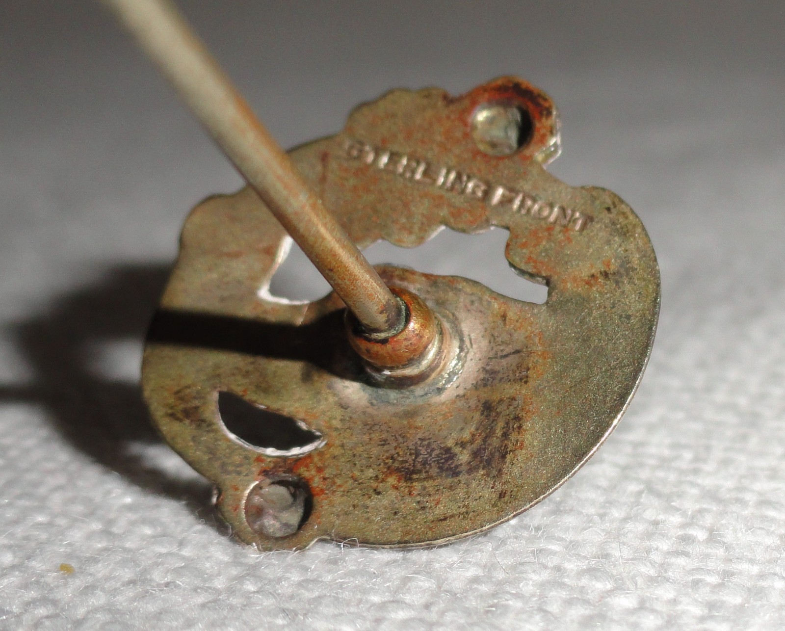 Art Nouveau Hatpin ~ Rare Sterling Silver Dog ~ Retriever ~ Labrador Golden Pup