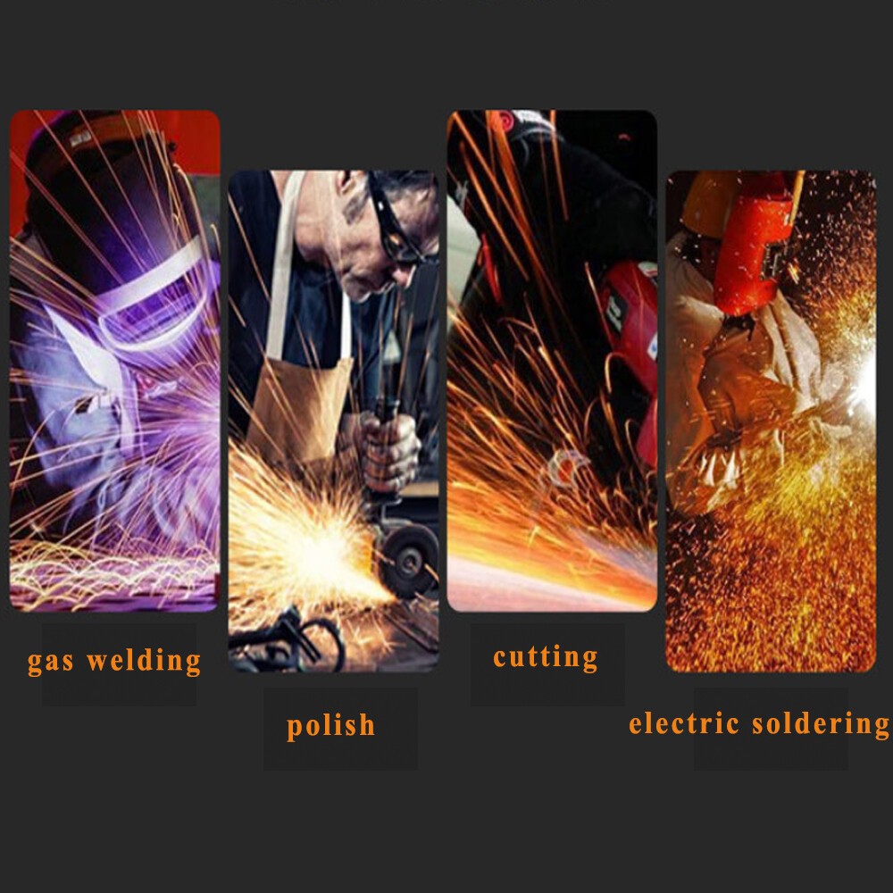 Leather Welding Helmet Mask Solar Auto Darkening Filter Lens Welder Hood New US