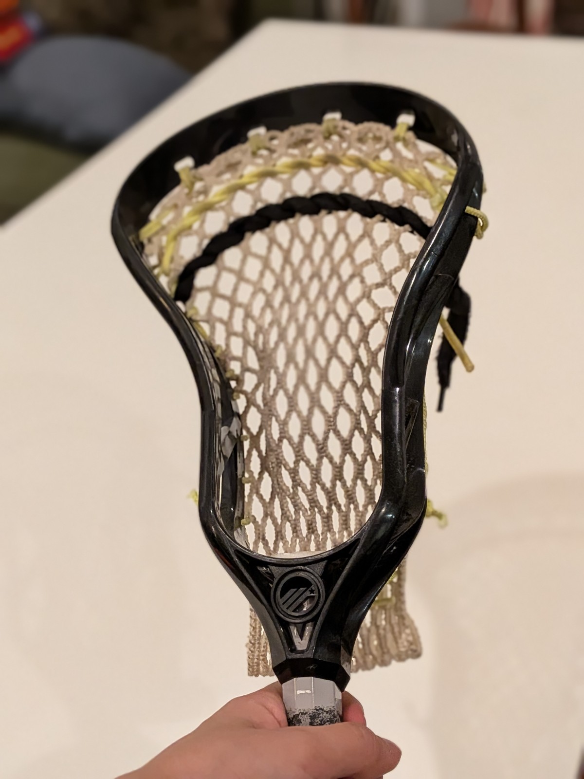 STX 6000 Lacrosse Complete Stick Strung Head Black White Metal Alloy Plastic