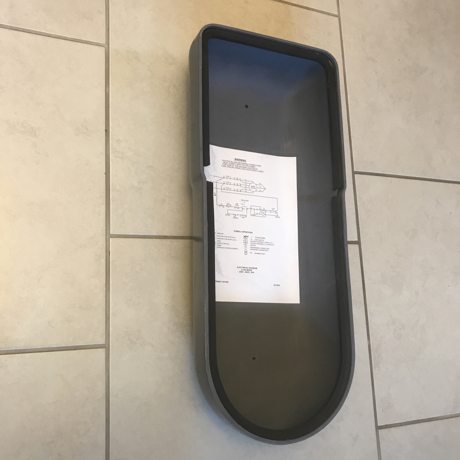 Hobart D330 and D340 Mixer Cover Lid Top Cover 478571