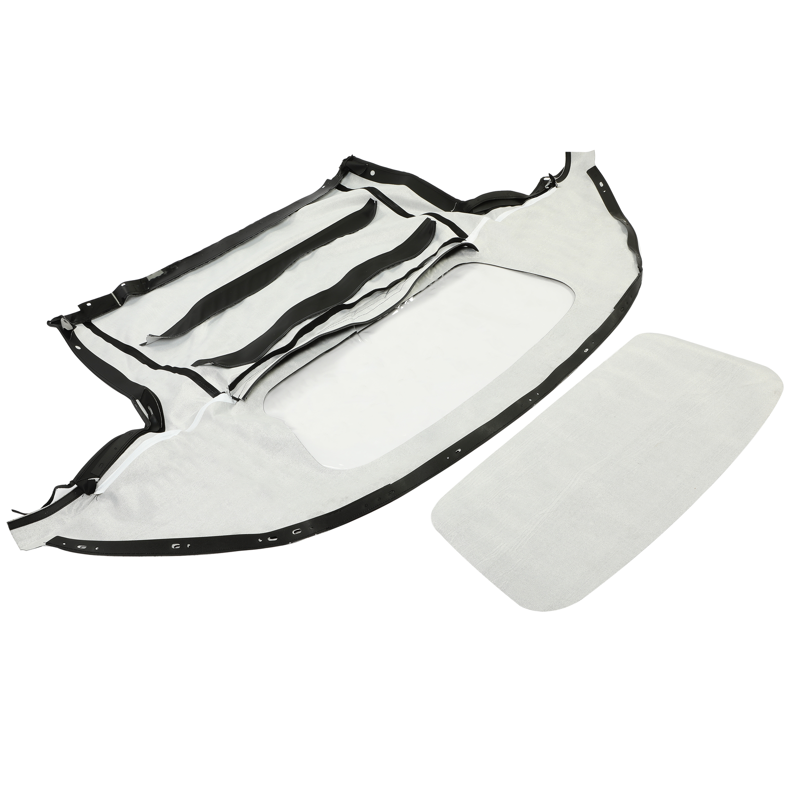 For Mazda Miata 1990-2005 Soft Top Convertible Window Black & Clear Cabrio