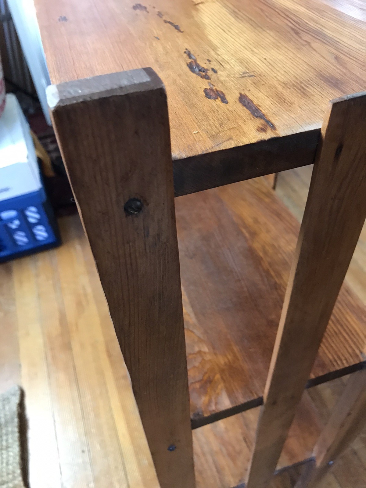 Antique Arts & Crafts Mission Quartersawn Oak Bookcase Shelf Plant Stand 34”H