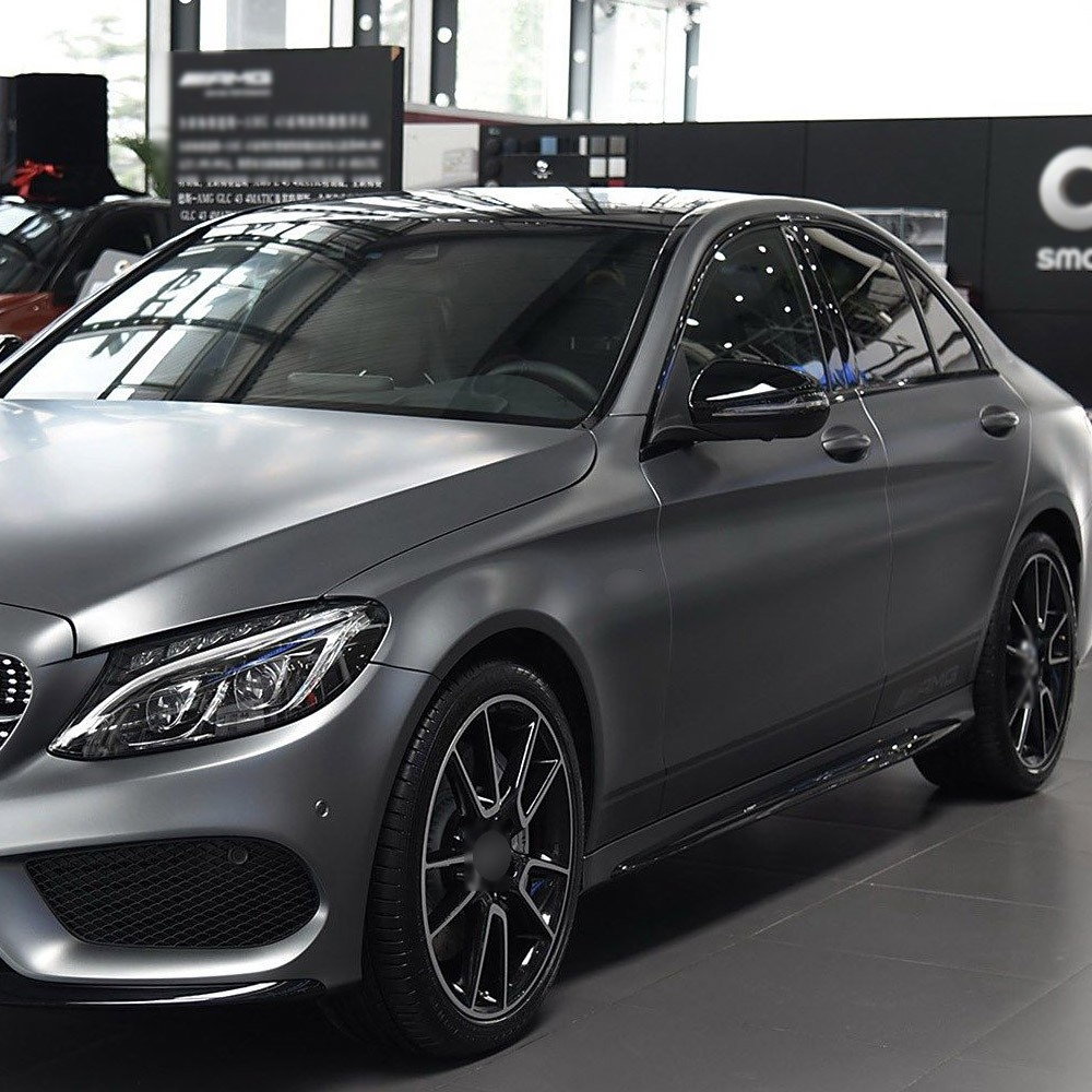 Glossy Black Chrome Delete Window Trims For Mercedes Benz C Class W205 2014-2022