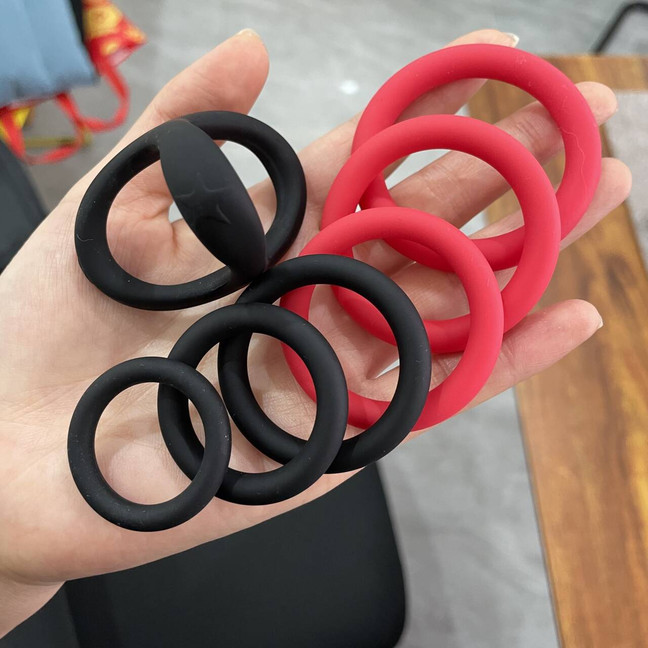 7PCS Silicone Cock Ring Super Stretchy Strong Stay Hard Penis Rings Men Sex Toys