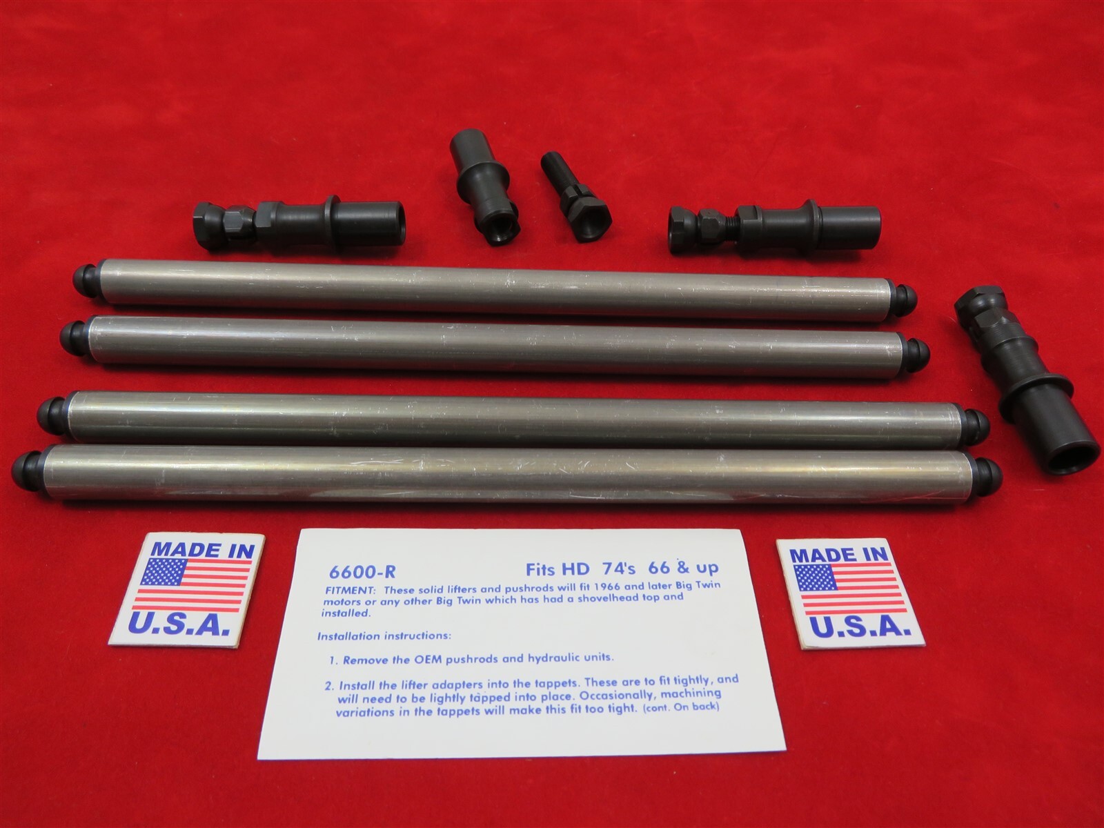 CONVERSION KIT SOLID LIFTER HYDRAULIC TAPPET HARLEY SHOVELHEAD WITH PUSHRODS
