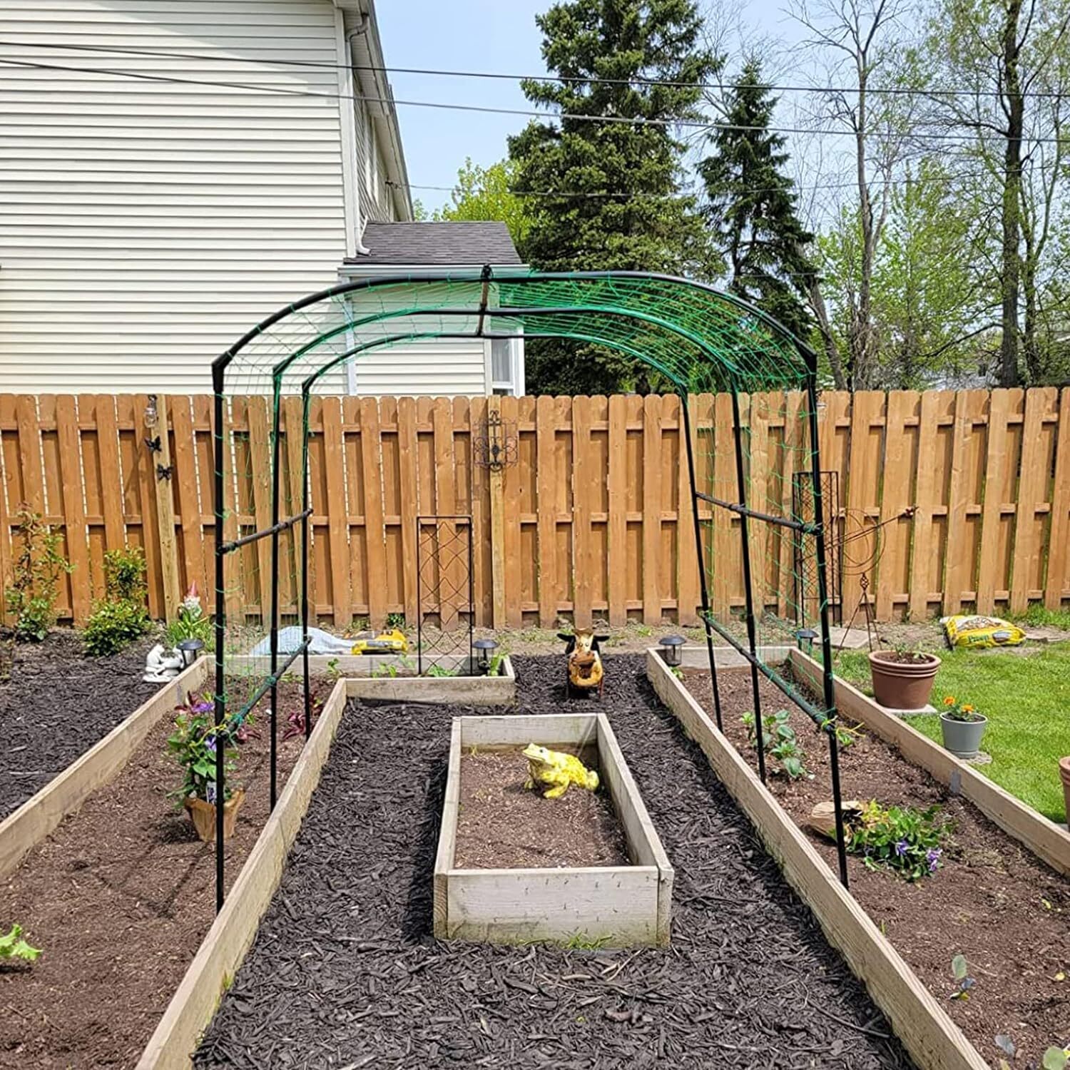 Barbella Garden Arch Trellis Metal Plant Support Trellis Archway for Climbing