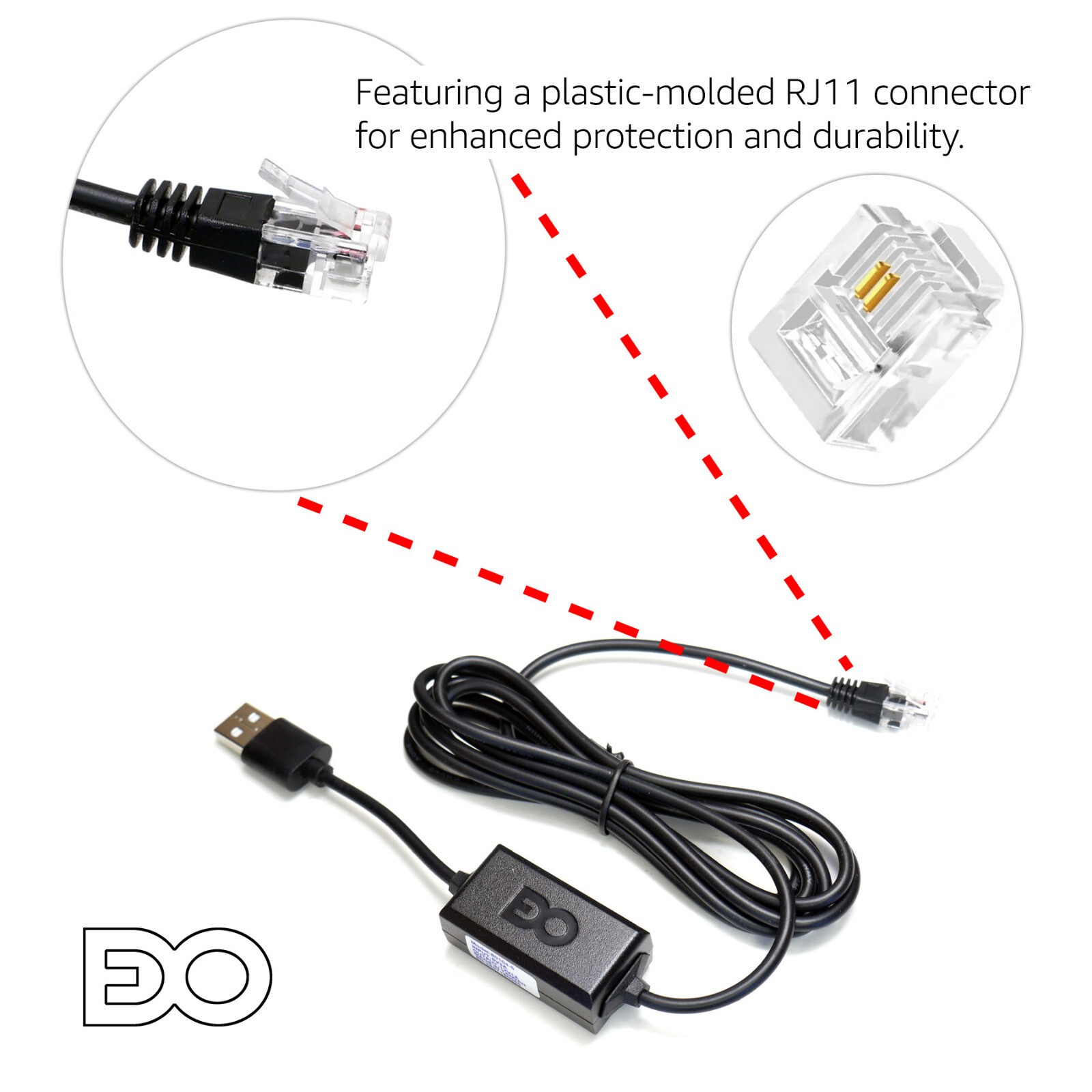 USB RJ11 Power Cord for Uniden R8 LRD950 LRD850 DFR6 DFR7 DFR8 DFR9 R1 R3 R7 R4