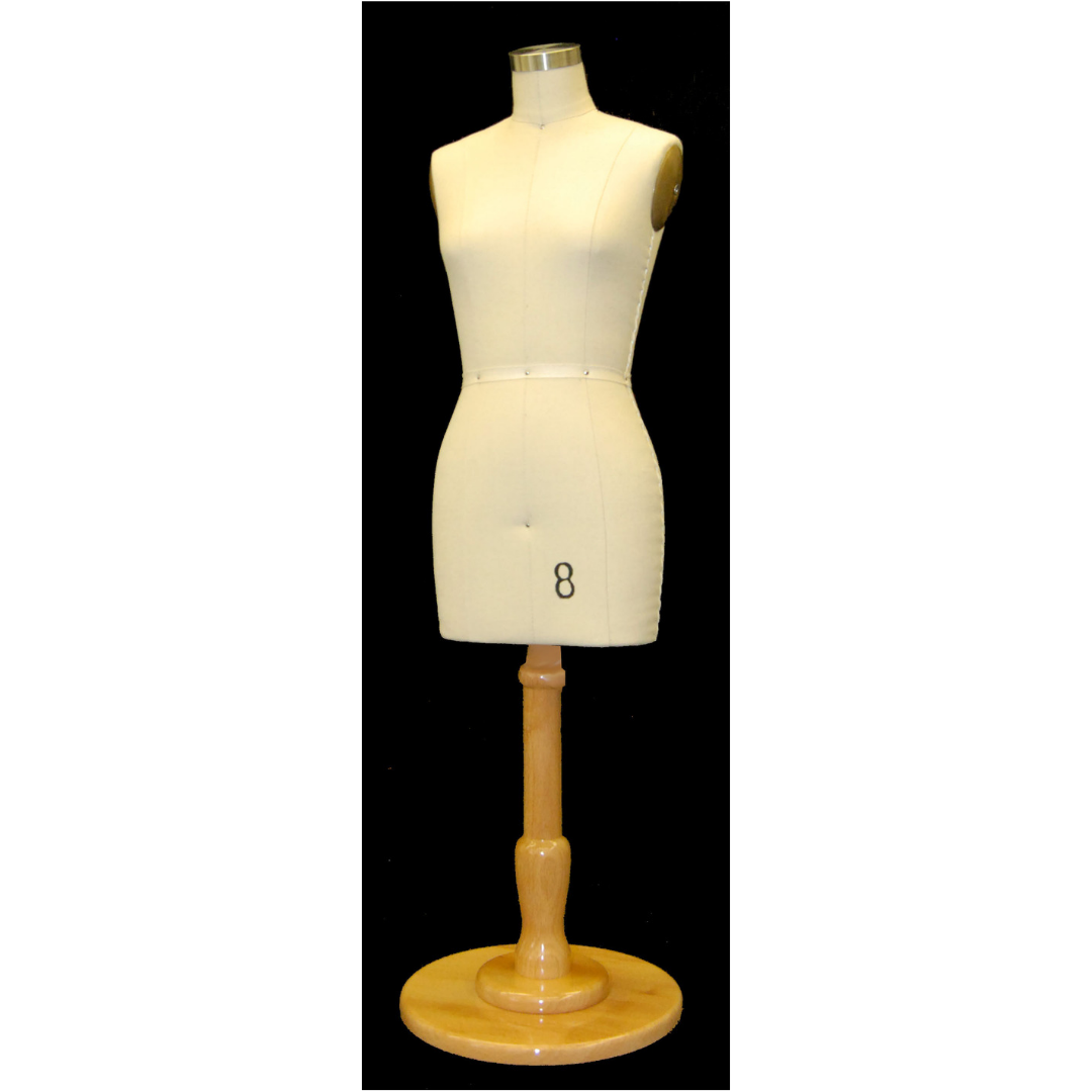 Miniature Table-Top Adult Female Size 8 Dress Form Mannequin with Base