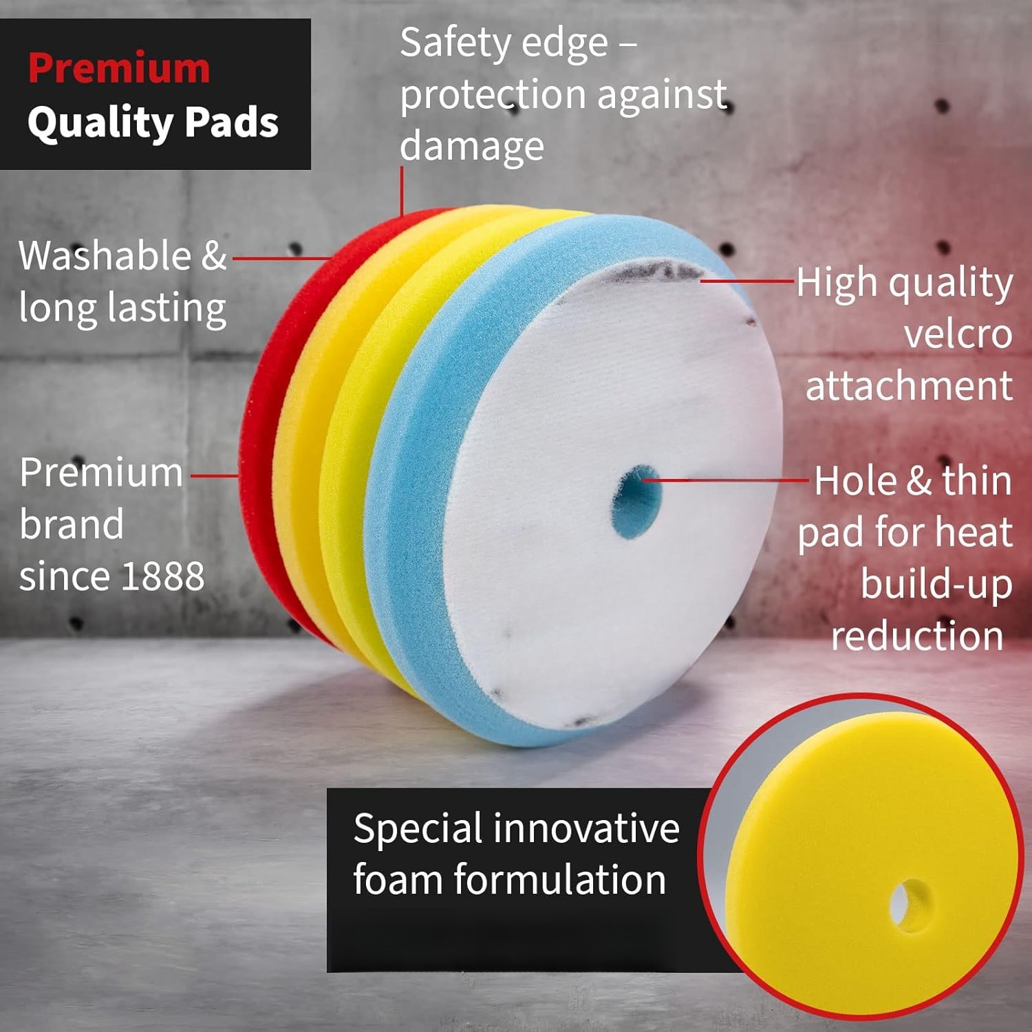 4-Piece 6-Inch Premium Polishing Pad Set