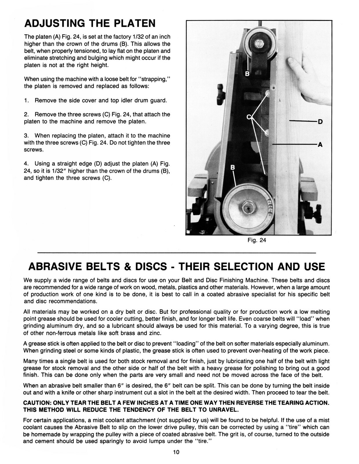 Delta 6" Belt 12" Disc Sander Model 31-730 Instruction & Parts List Manual #1591