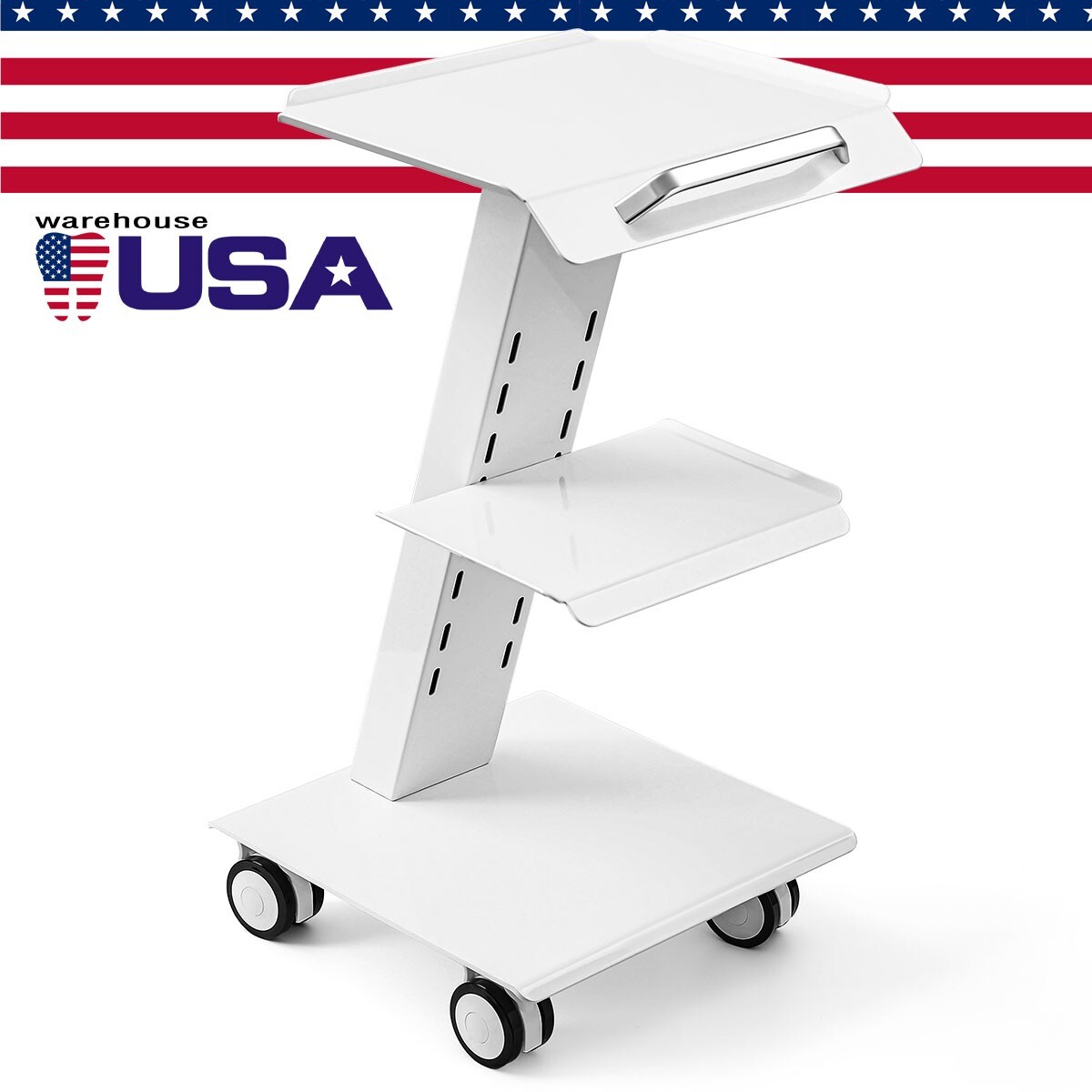 Dental Mobile Medical Cart /Cabinet with Drawers Wheels /Endo Implant Trolley