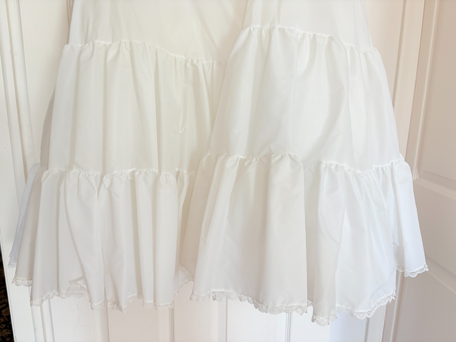 MERRY MODEL ~ Wedding Dress Petticoat Slip White Full ~ Large, 34" waist