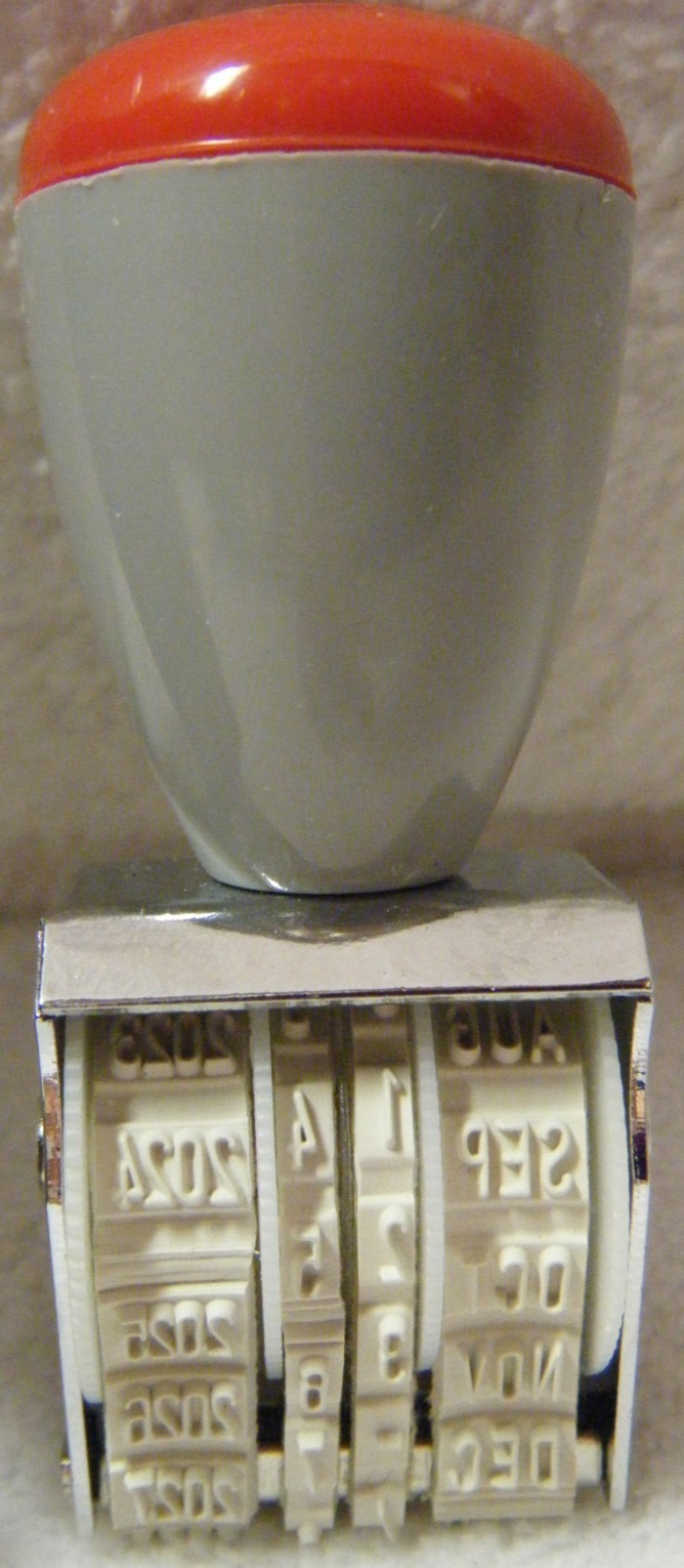 Officemate 12 Year Line Dater Stamp -THRU 2028- stock # 79004 NEW IN BOX