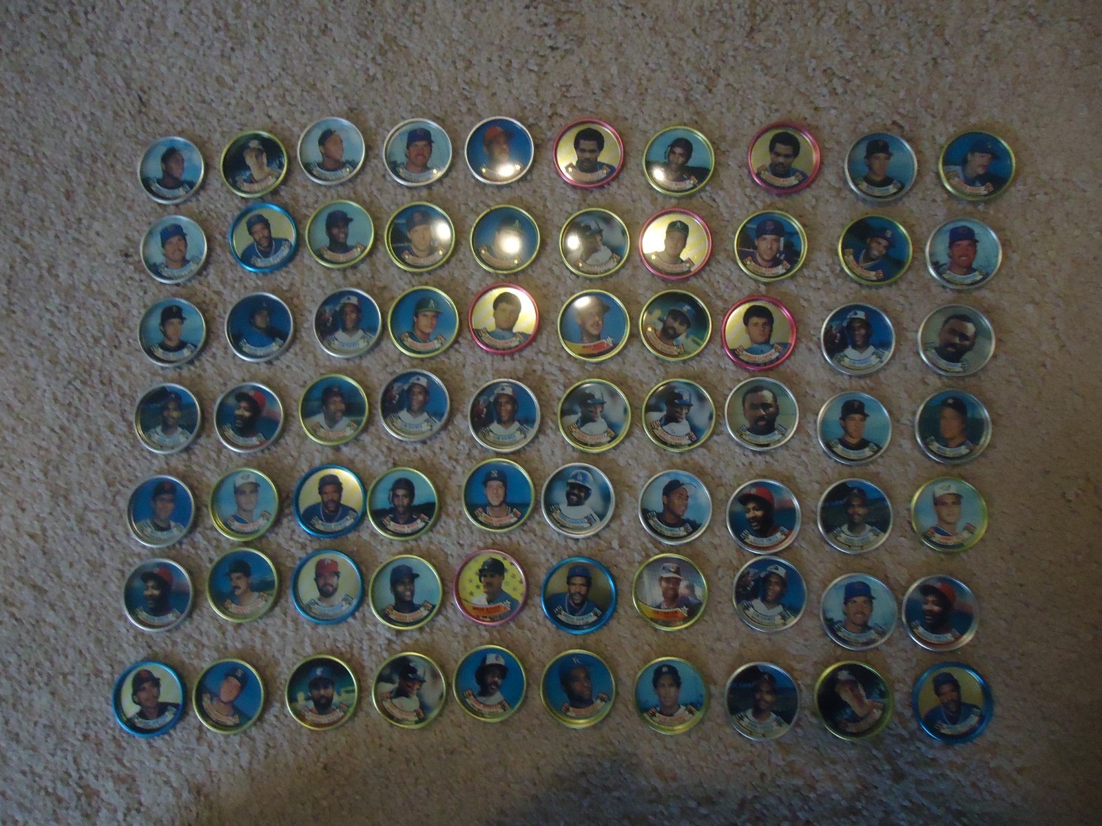 1989 Topps Baseball 60 Coin Set w/ Display + (4) 1987 + (70) 1988 + (71) 1989