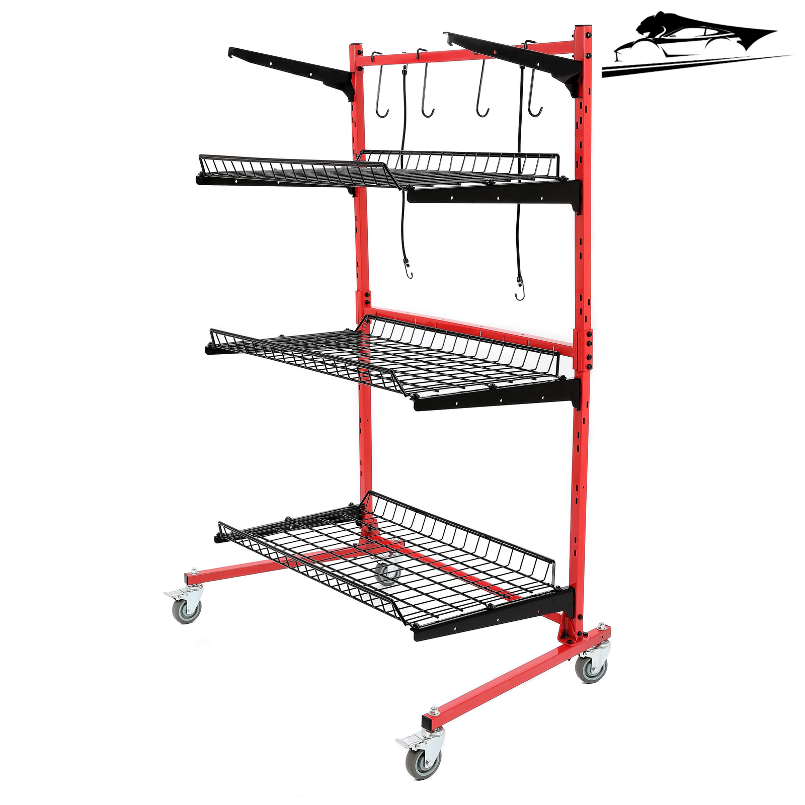 Universal Auto Body Rolling Parts Storage Rack for Repair Shops Garages Cart