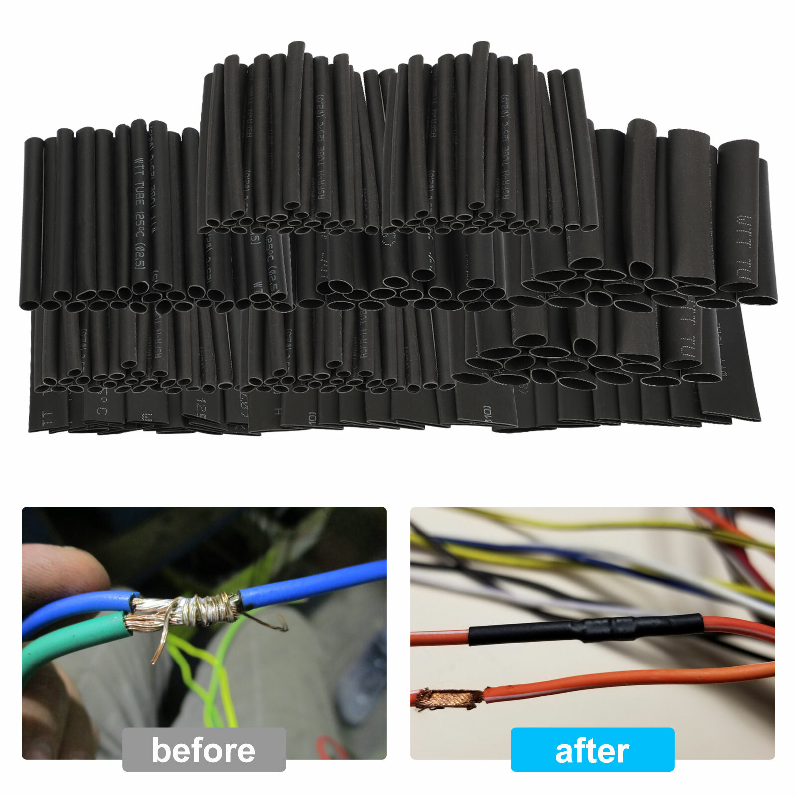 508pcs Heat Shrink Tubing Wire Wrap Assortment Set Waterproof Electrical Cable