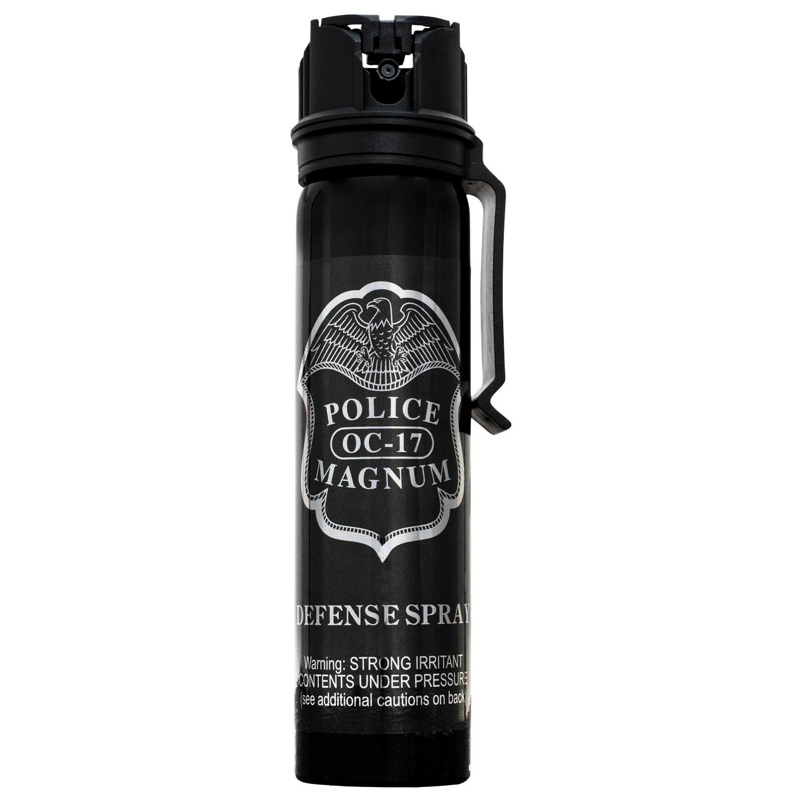 POLICE MAGNUM Pepper Spray Self Defense 5oz Flip Top Belt Clip Stream Security
