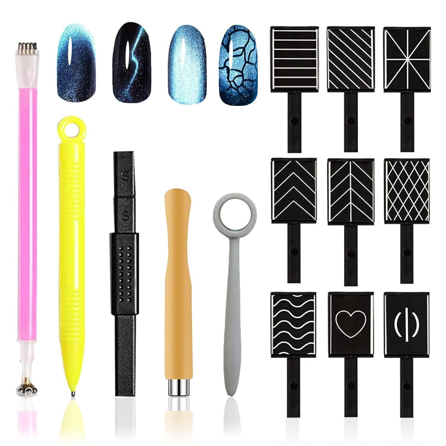 14pcs/set Magnet Magnetic Stick Pens Cat Eye Gel Polish UV LED Nail Art Manicure