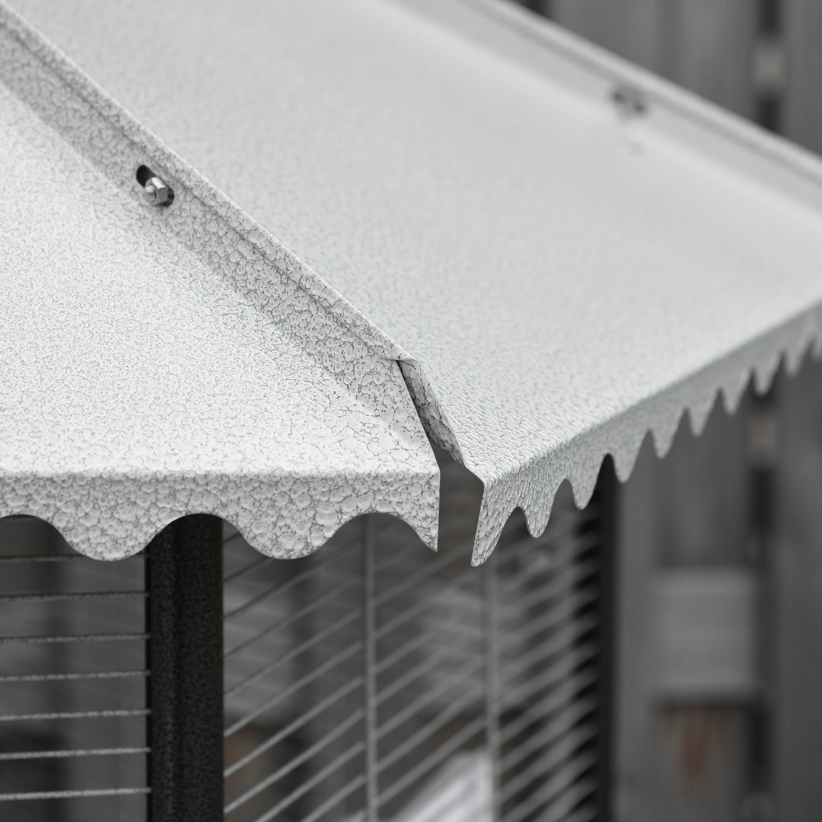 77" Metal Canopy Aviary Flight Bird Cage with Storage for Cockatiel Parrot Large