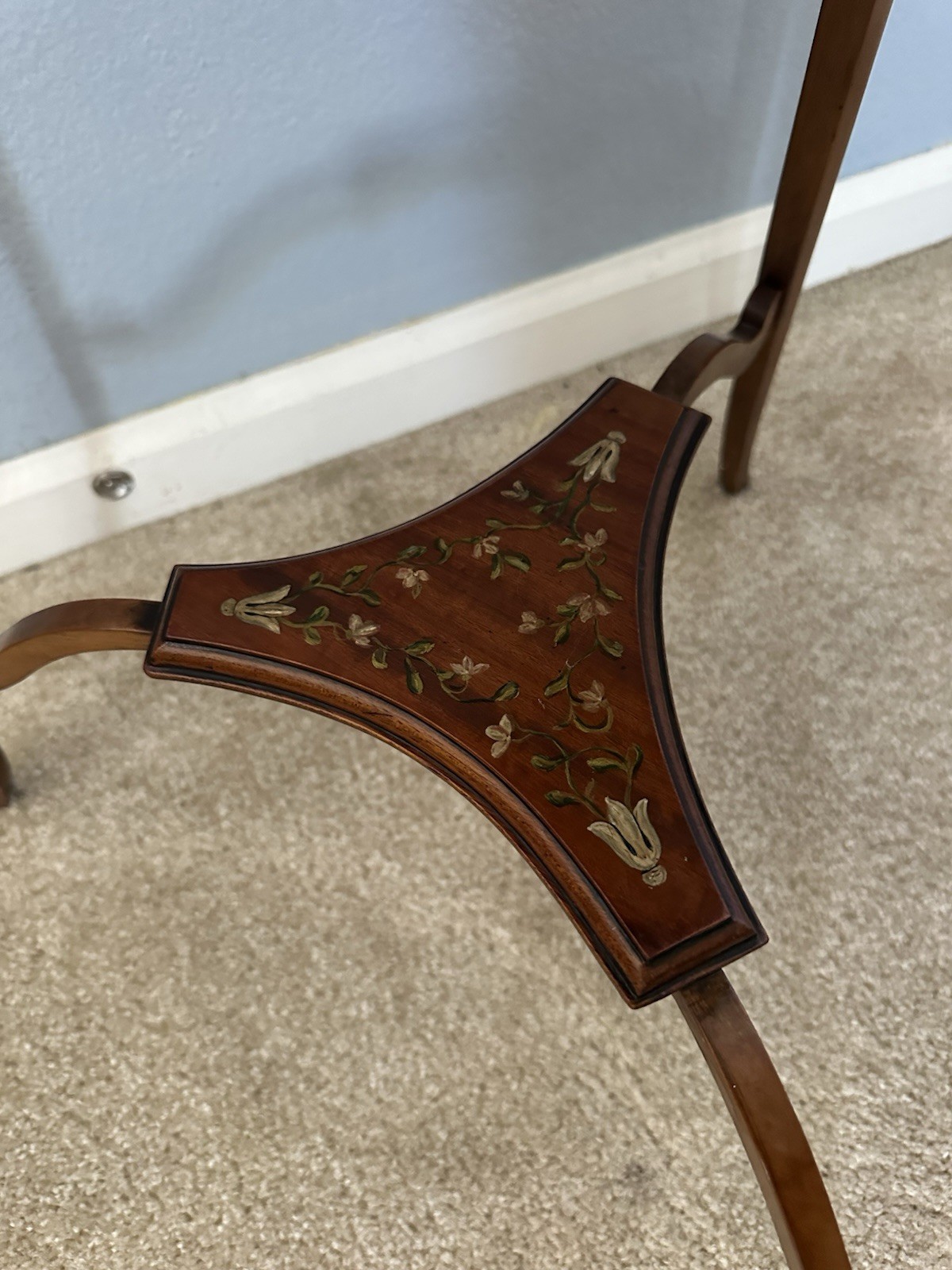 ANTIQUE FRENCH HEART SHAPED HAND PAINTED BIJOUTERIE DISPLAY TABLE