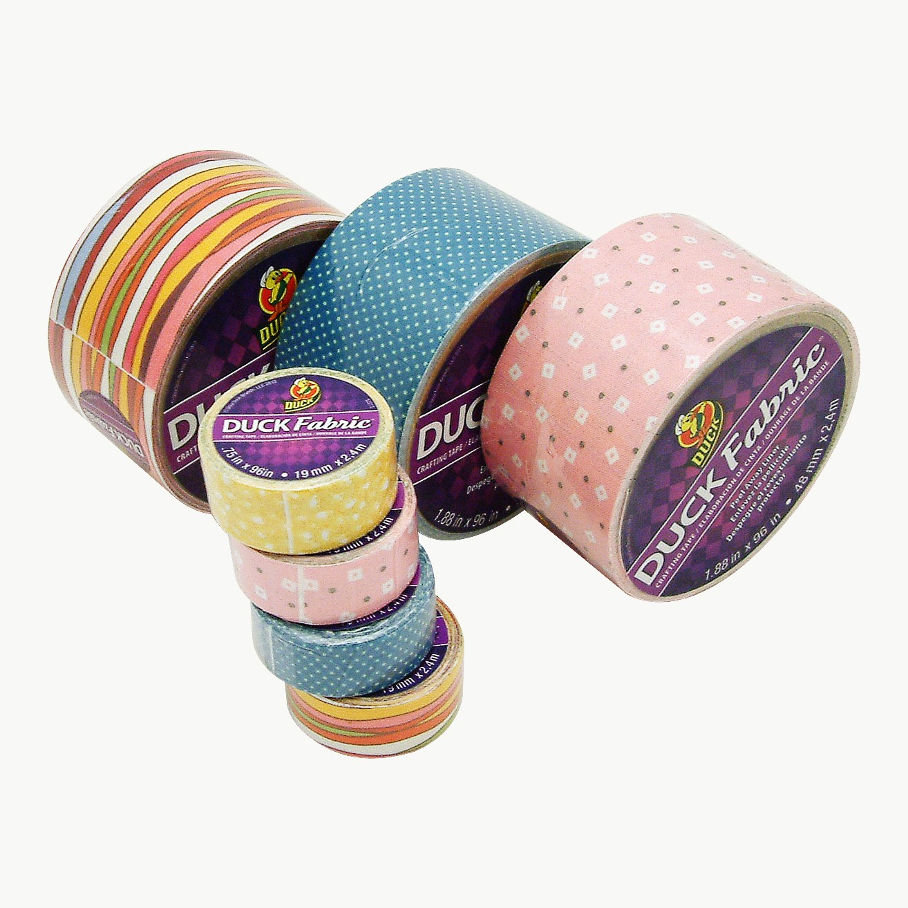 Duck Brand Fabric Crafting Tape: 3/4 in. x 8 ft. (Blue Pin Dot)