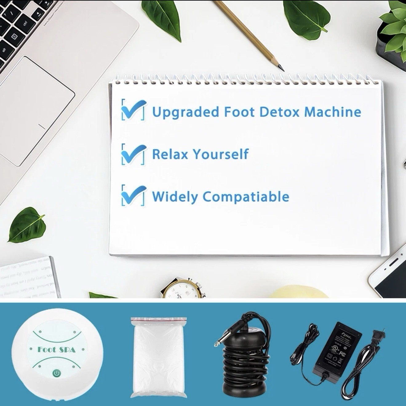 Ionic Foot Bath Cleanse Spa Machine - Detoxify & Relax at Home, Durable Design