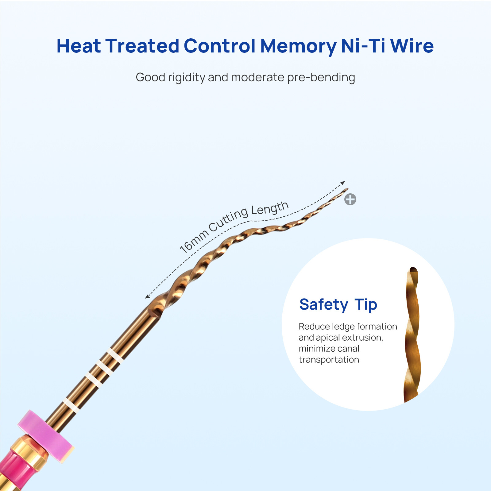 JMU Endodontic Dental PT-Gold Super Endo Files Rotary NITI Files 21/25/31mm 6pcs