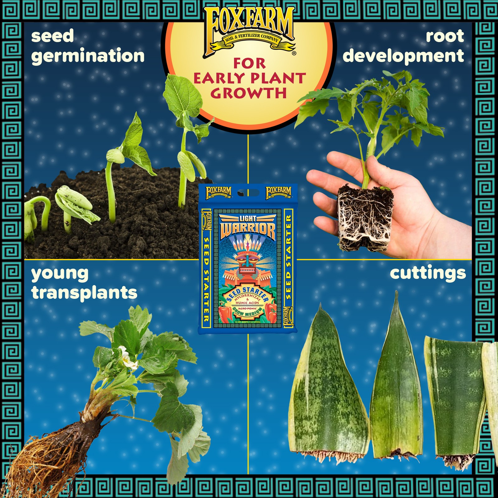 FoxFarm Light Warrior Seed Starter Growing Medium, 12qt