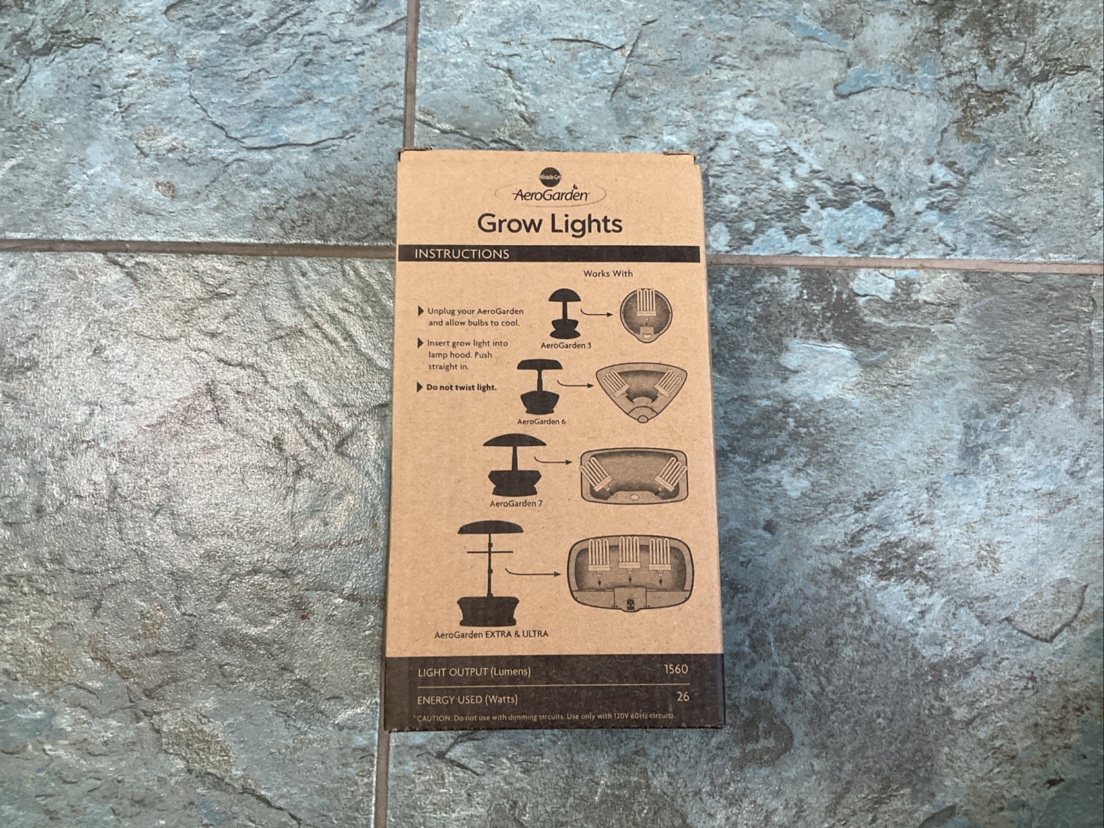 NEW AeroGarden 970914-0208 Fluorescent Grow Lights Miracle-Gro Model 100340