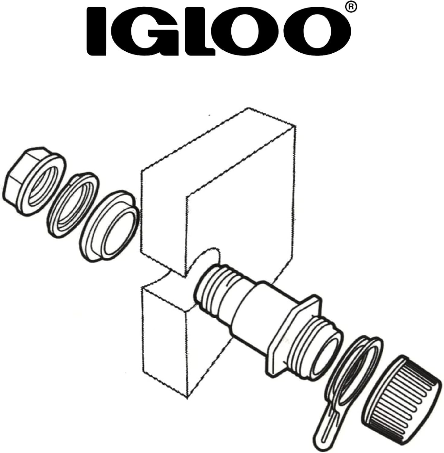 Igloo Replacement Threaded Drain Plug One Size, White